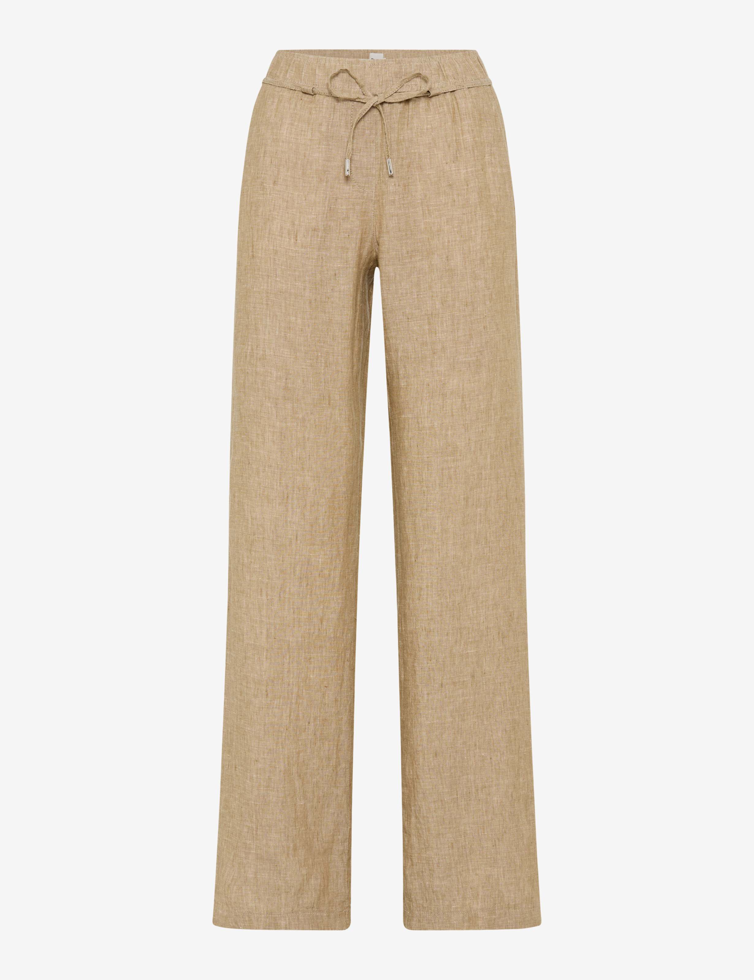 Women Style FARINA Beige Wide Leg Stand-alone front view