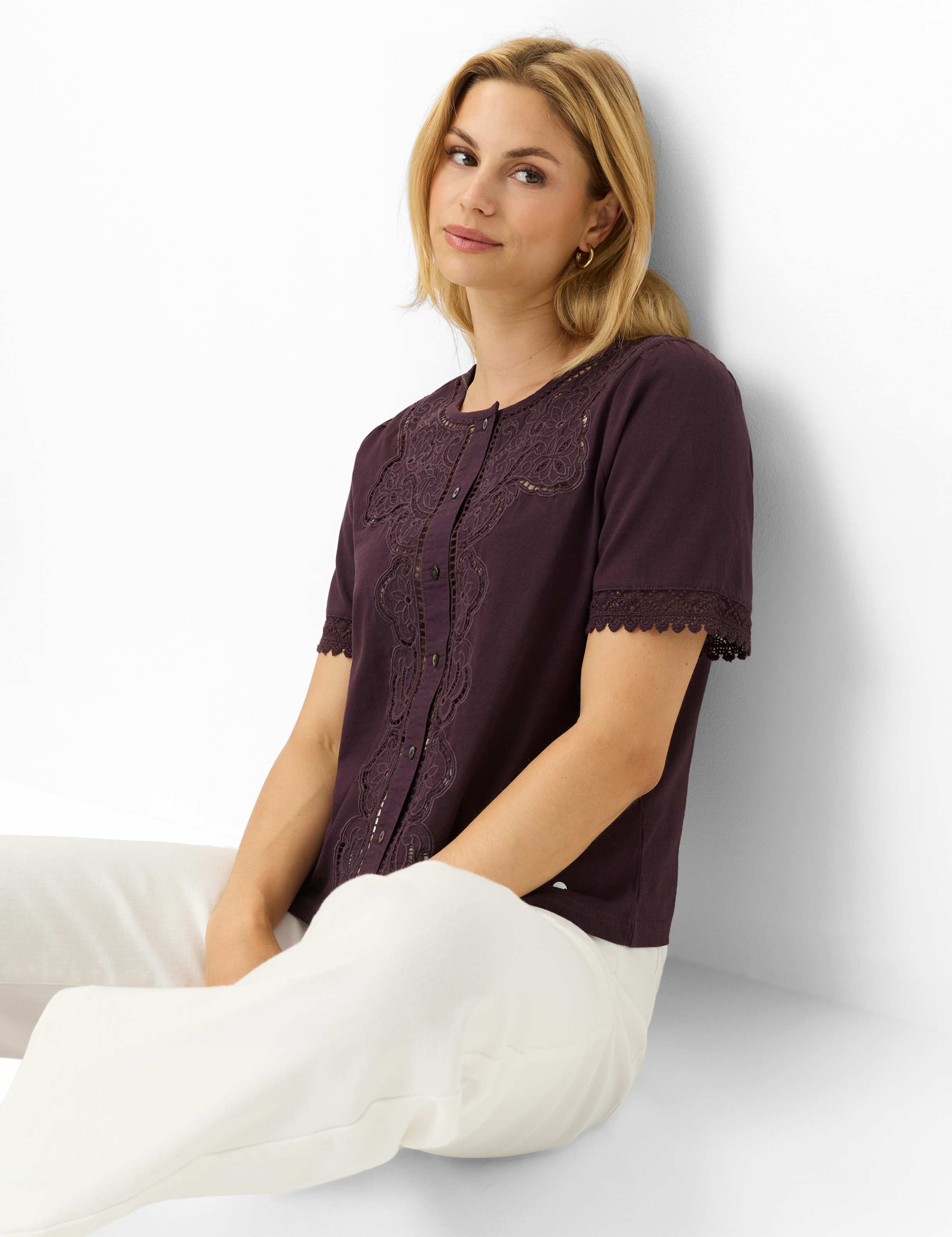 Femme Style CELINA S Violette Foncé  Détail 1