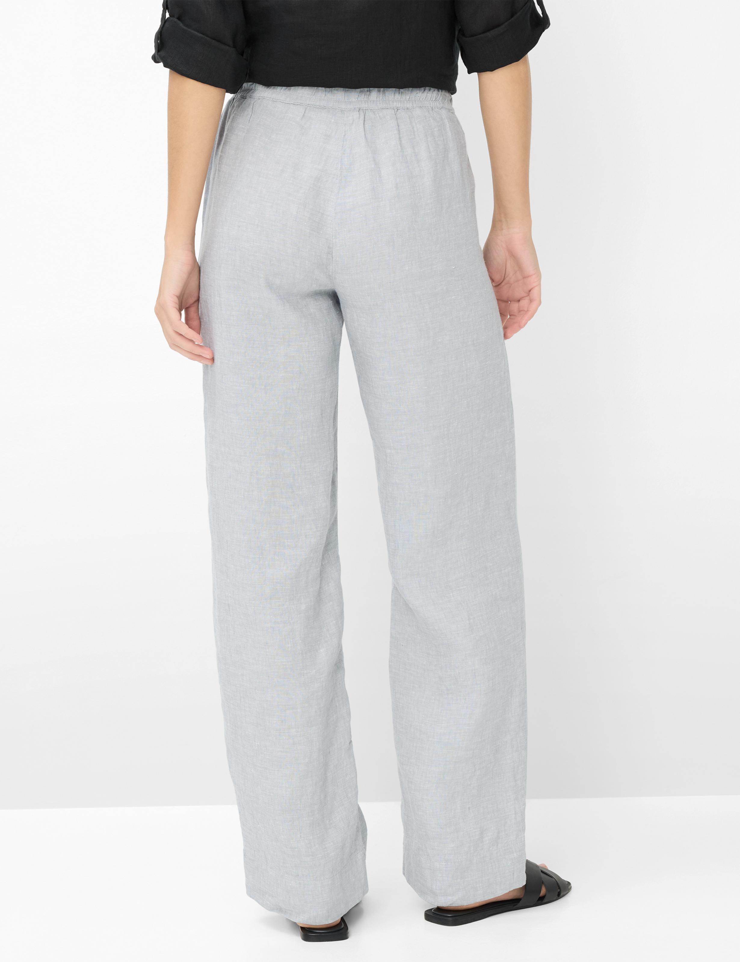 Thumbnail - Brax Damen Marlenehose Style FARINA GREY MELANGE, hellgrau, Gr. 48K