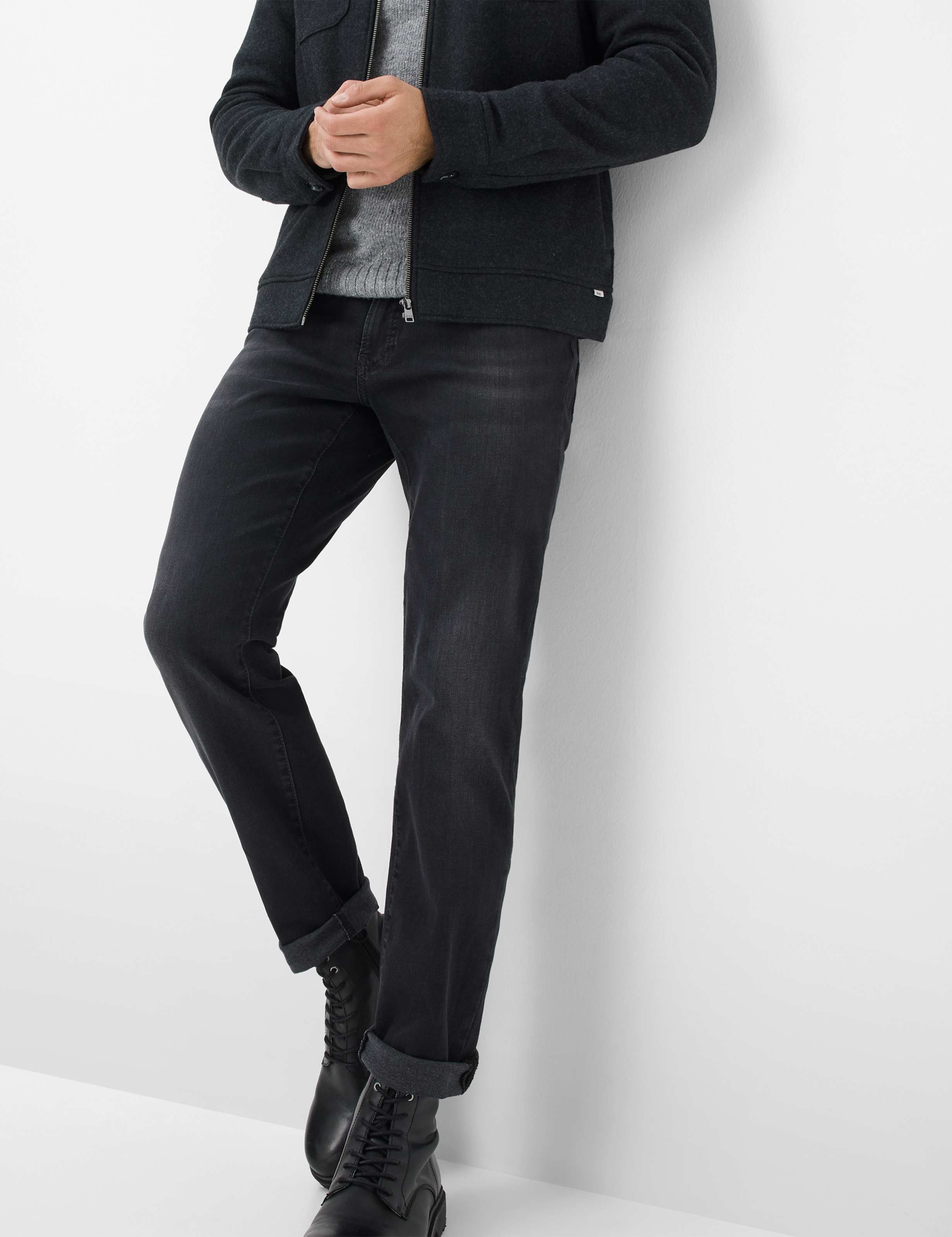 Heren Style CHUCK Denim Donkergrijs Modern Fit Detail 1