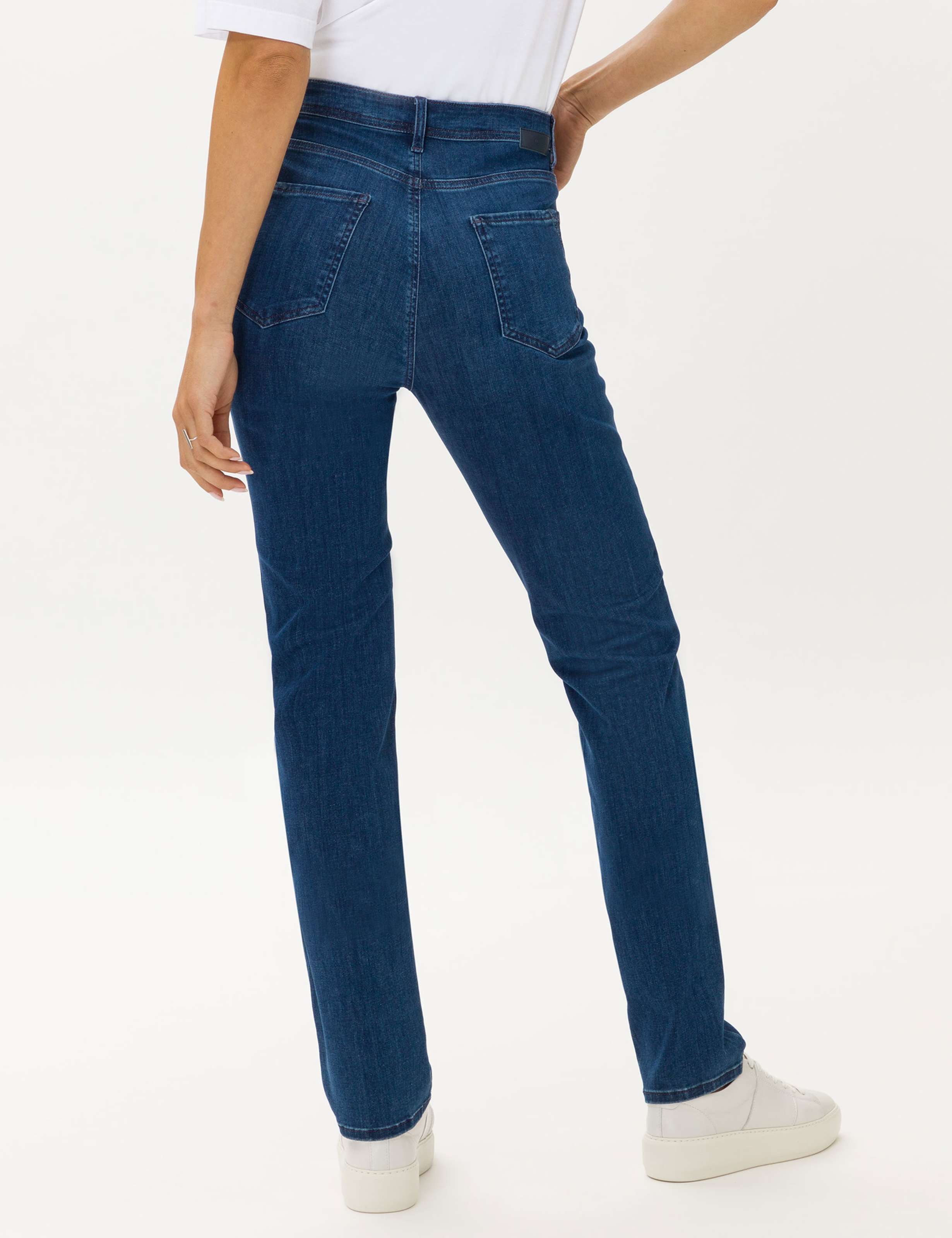 Damen Style MARY Denim Blau Regular Fit Model Rueck