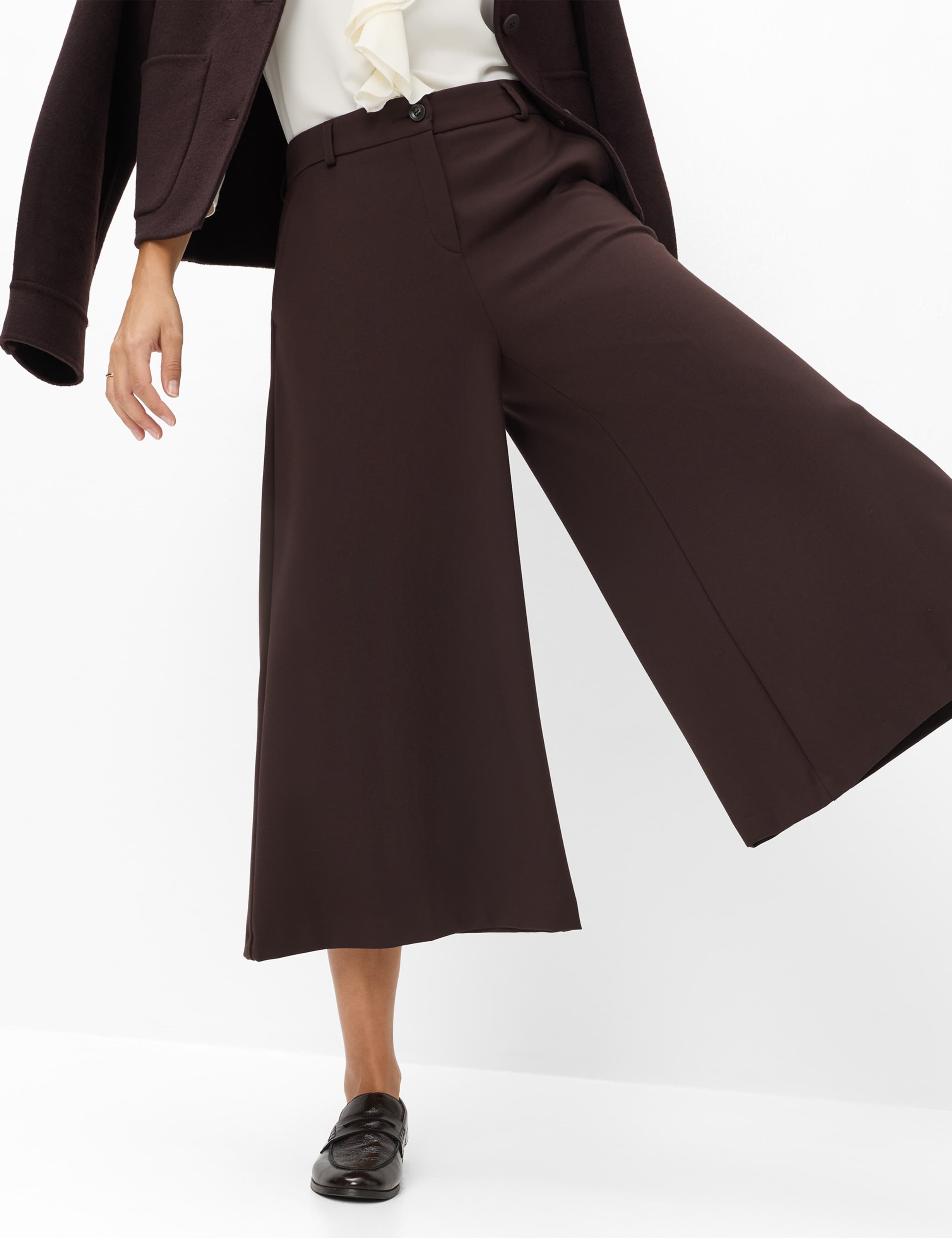 Damen Style MELLI S Dunkelbraun Wide Leg Detail 1