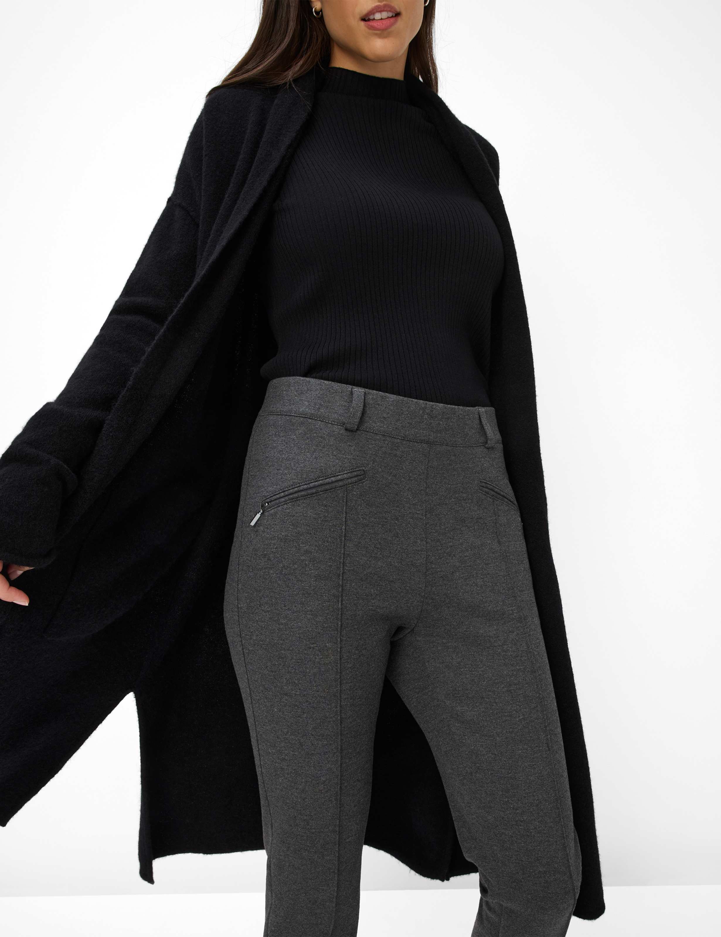 Damen Style LILLYTH CHIC Dunkelgrau Super Slim Fit Detail 1