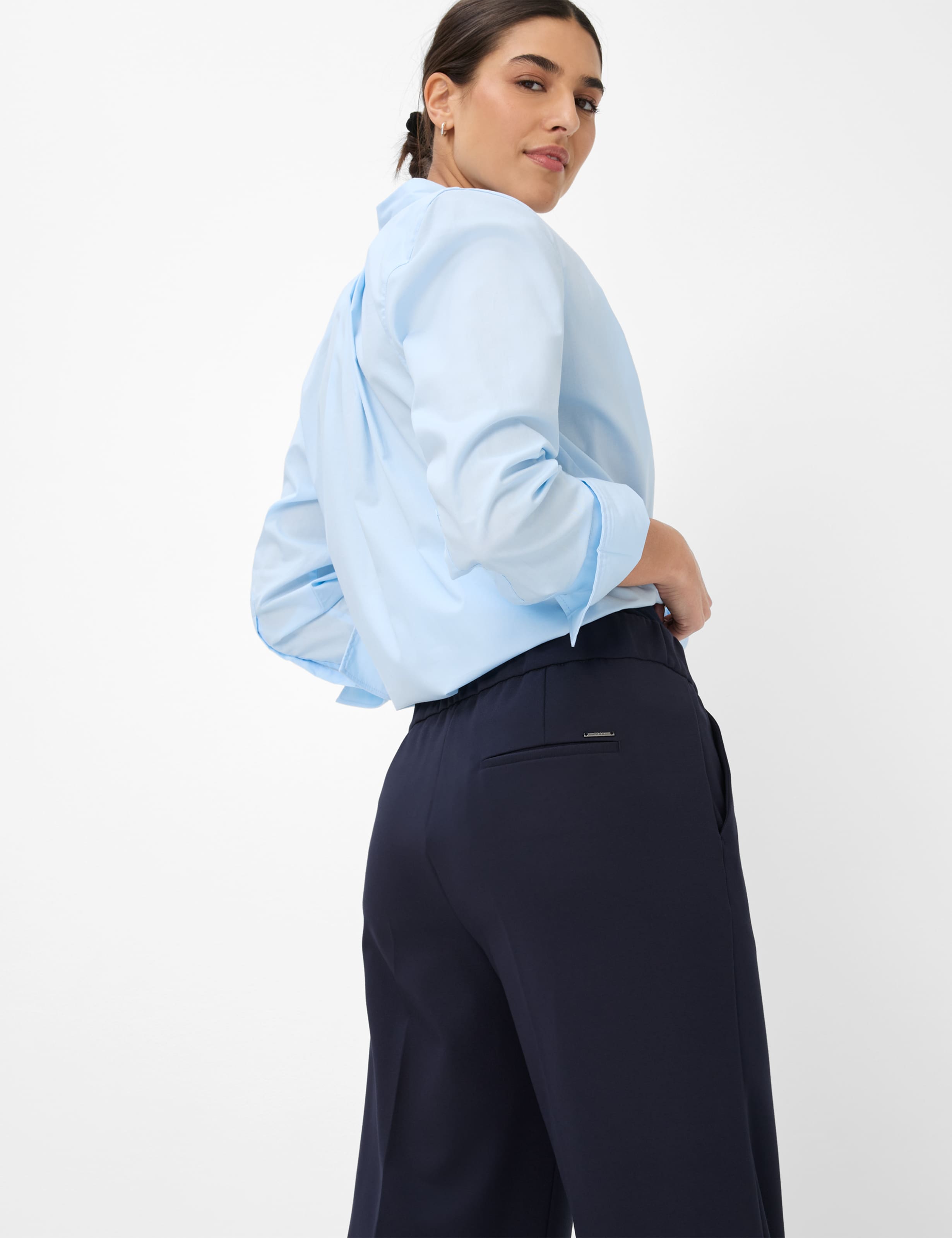 Damen Style MAINE Dunkelblau Wide Leg Detail 1