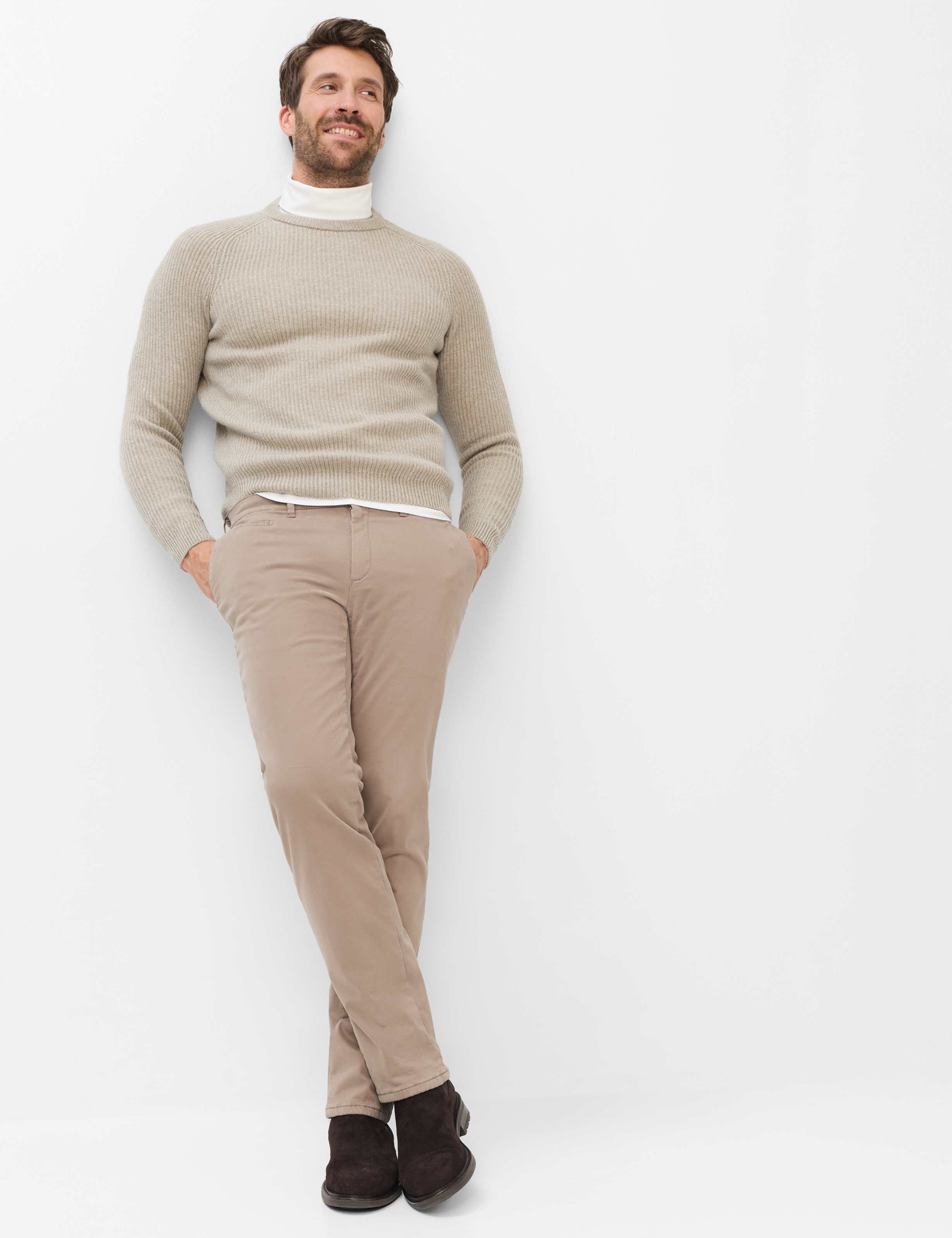 Men Style FABIO TT Light Brown Modern Fit Model Outfit