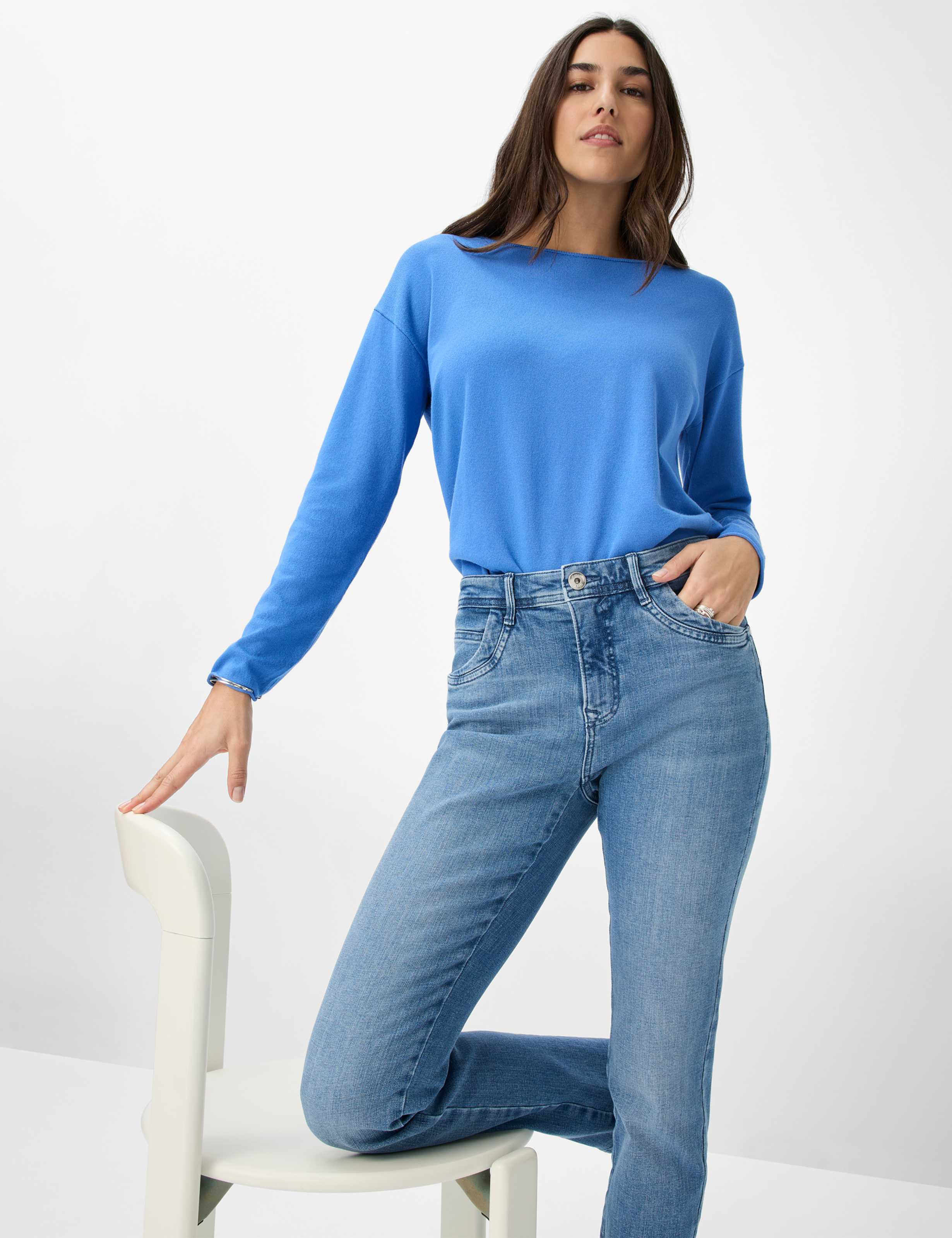 Femme Style MARY Denim Bleu Regular Fit Détail 1