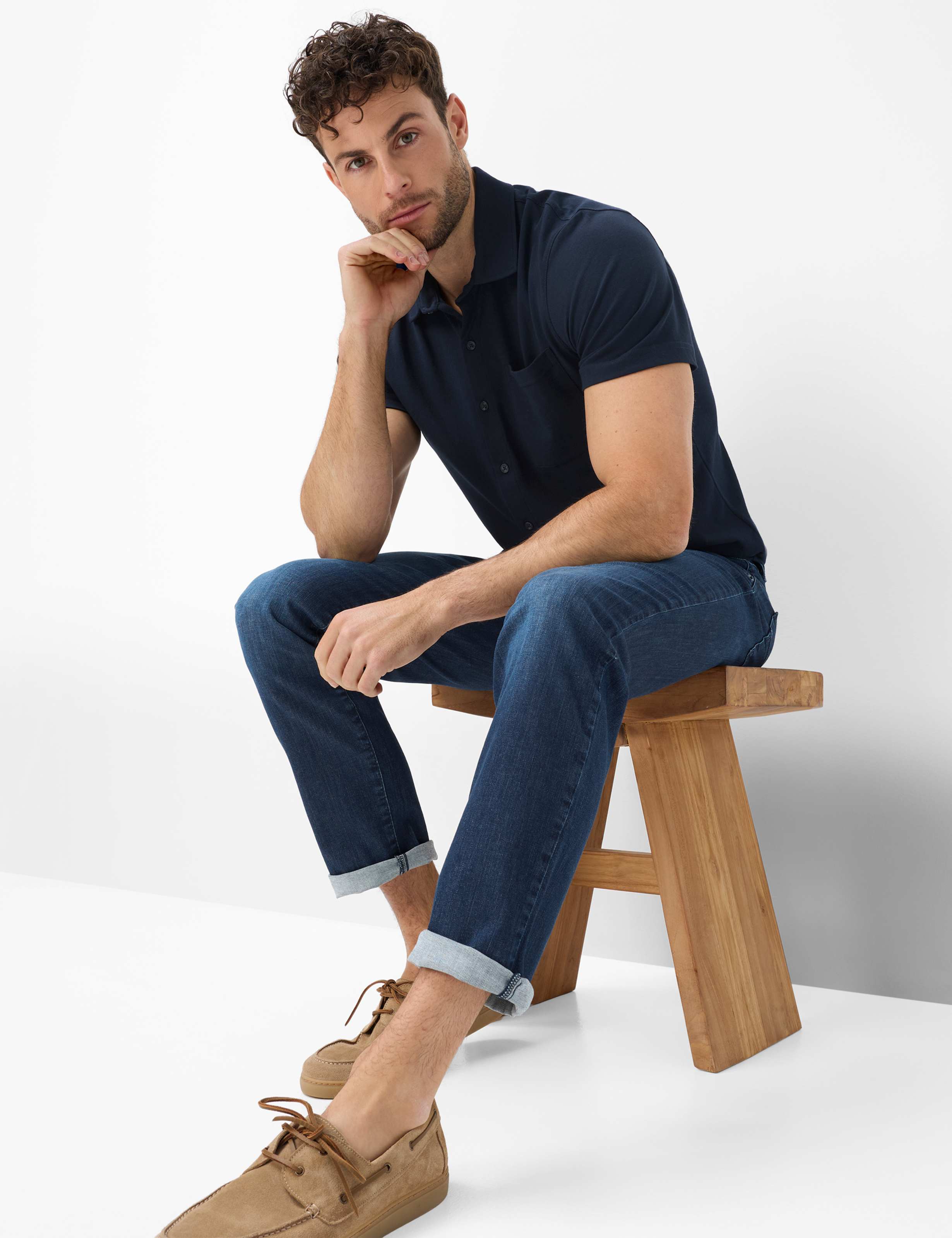 Men Style CADIZ Dark Blue Straight Fit Detail 1