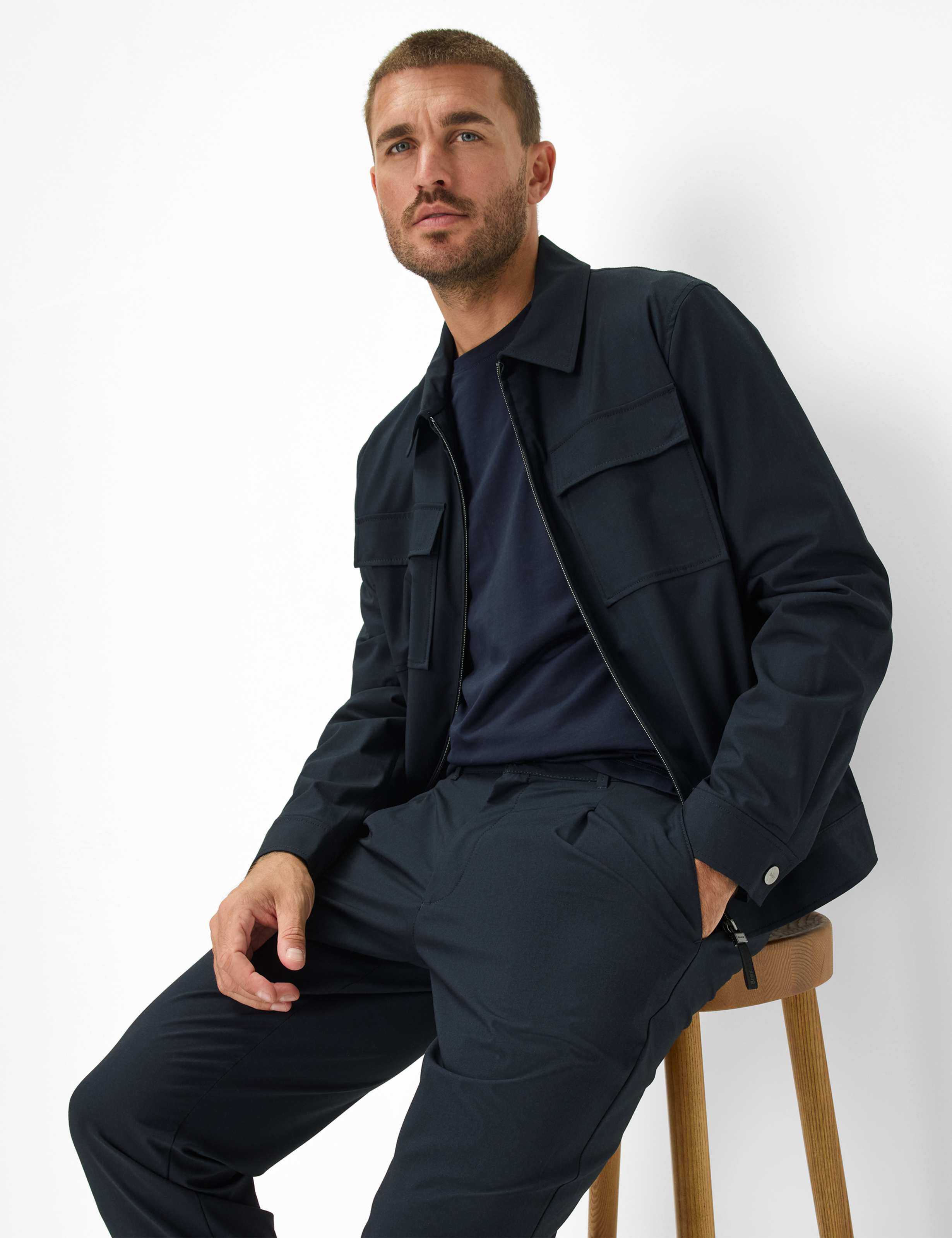 Herren Style TINO Dunkelblau Relaxed Fit Detail 1