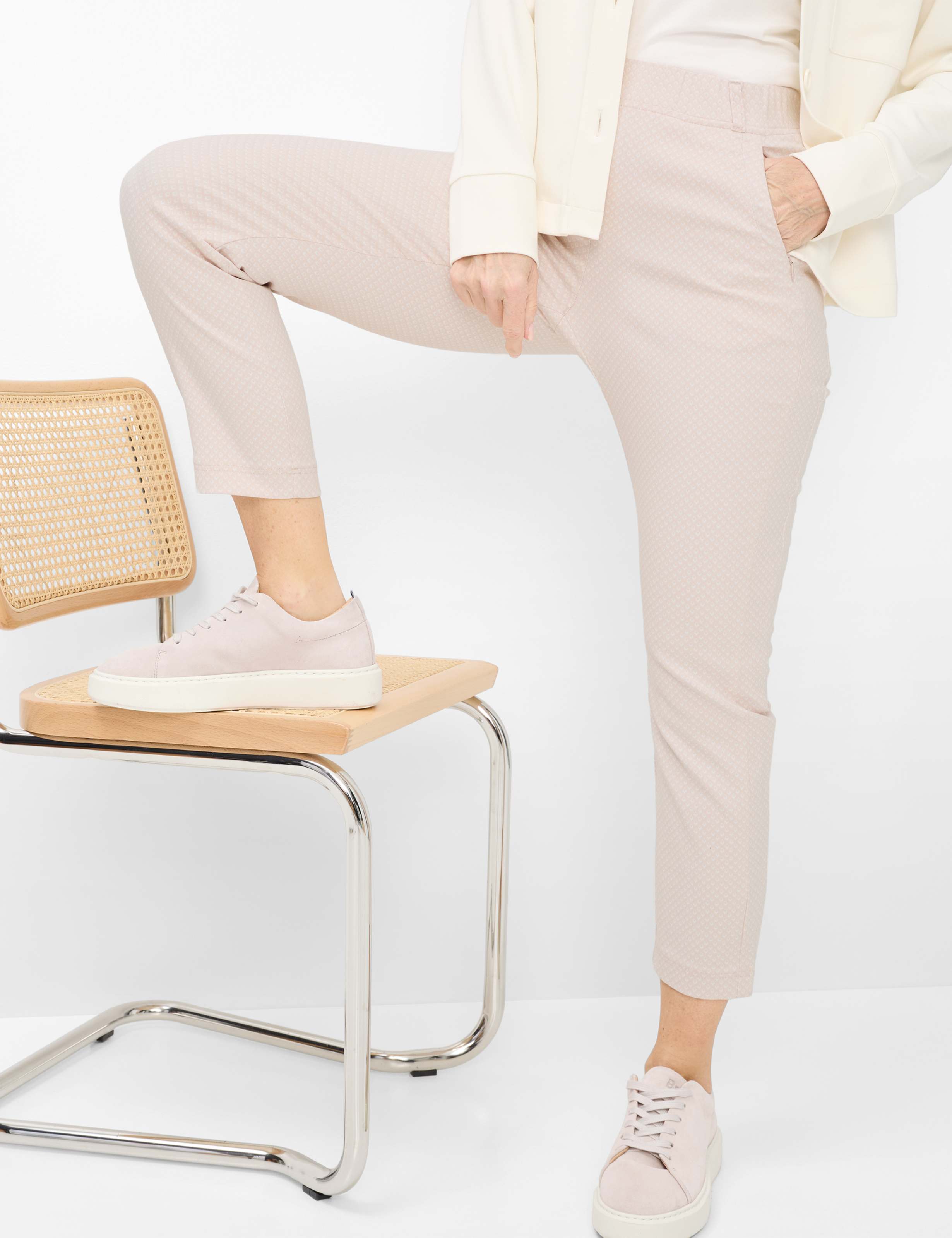 Femme Style LILLYTH 6/8 Rose Super Slim Fit Détail 1