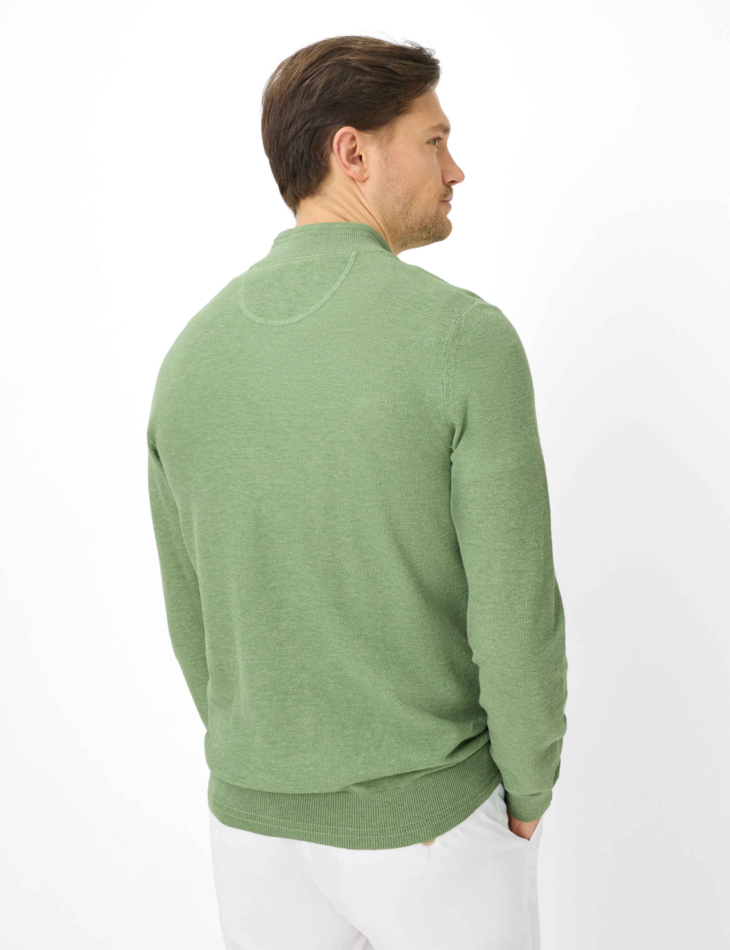 Thumbnail - Brax Herren Strickpullover Style STEFFEN herb Grün Oliv, grün - oliv, Gr. XXL