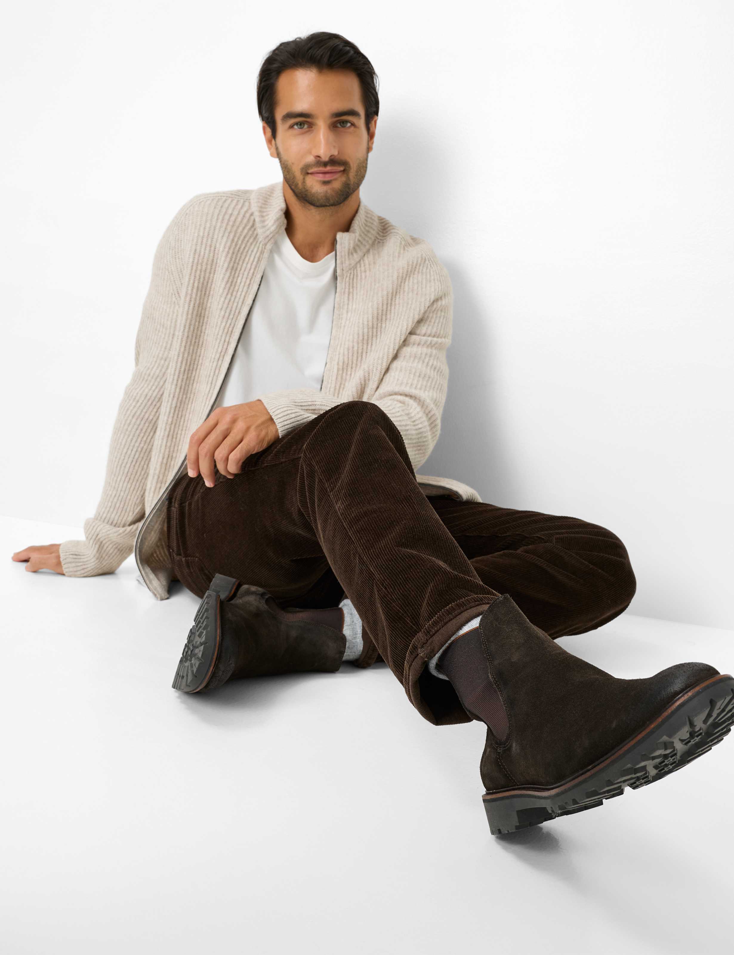 Men Style CADIZ Dark Brown Straight Fit Detail 1
