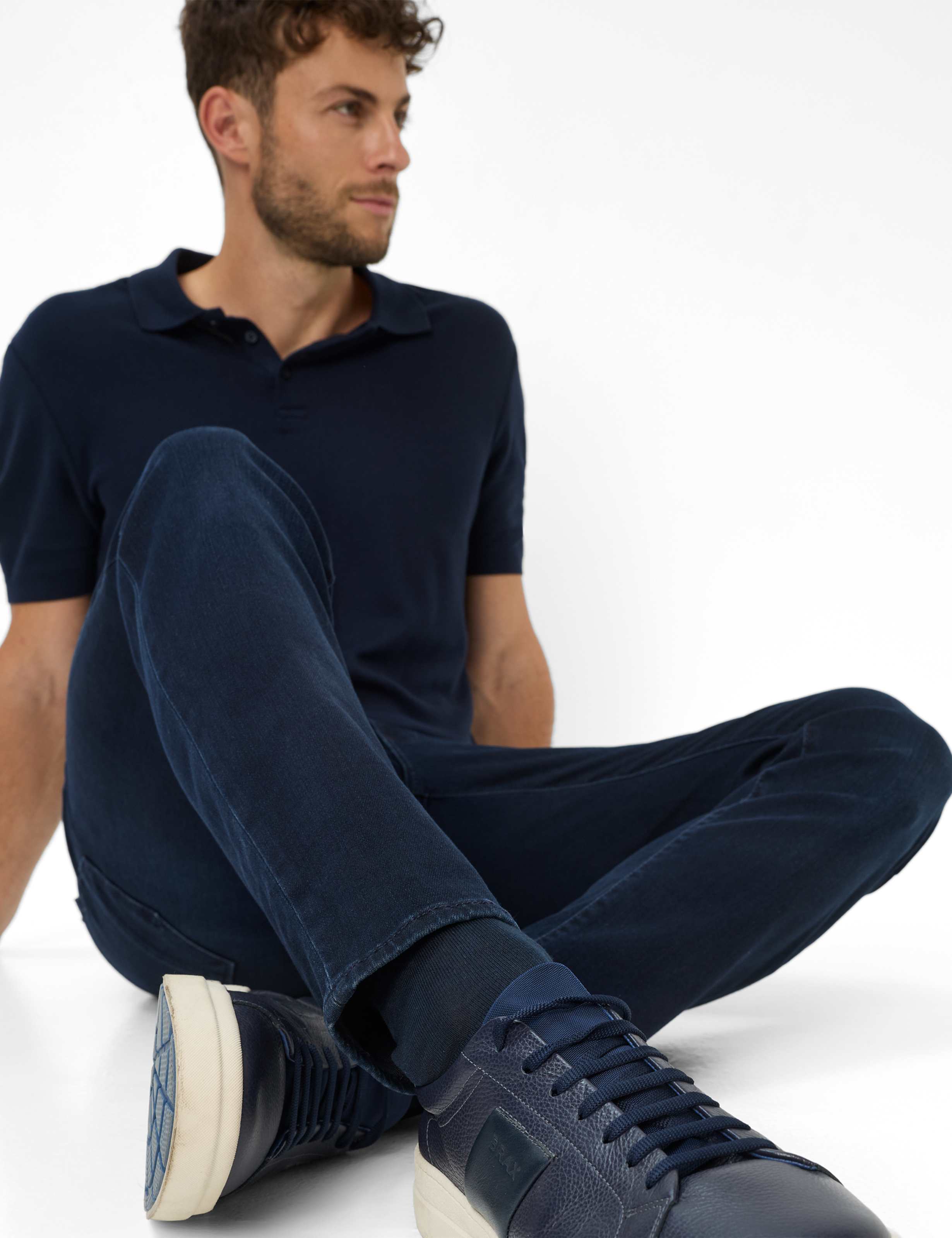 Men Style CHRIS Denim Dark Blue Slim Fit Detail 1