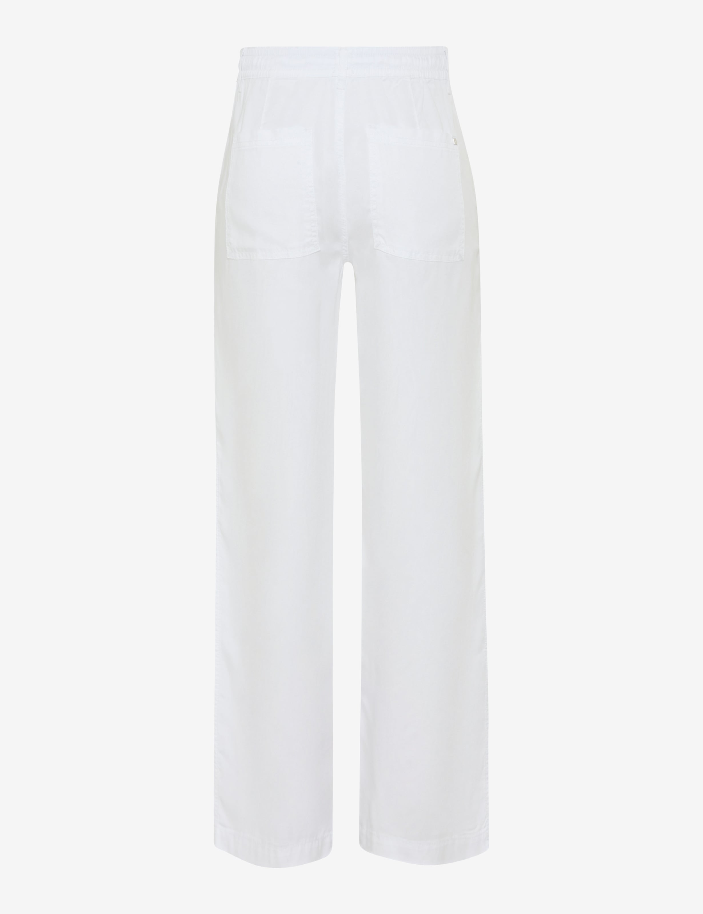 Women Style MAINE Denim Cream White Wide Leg Stand-alone rear view