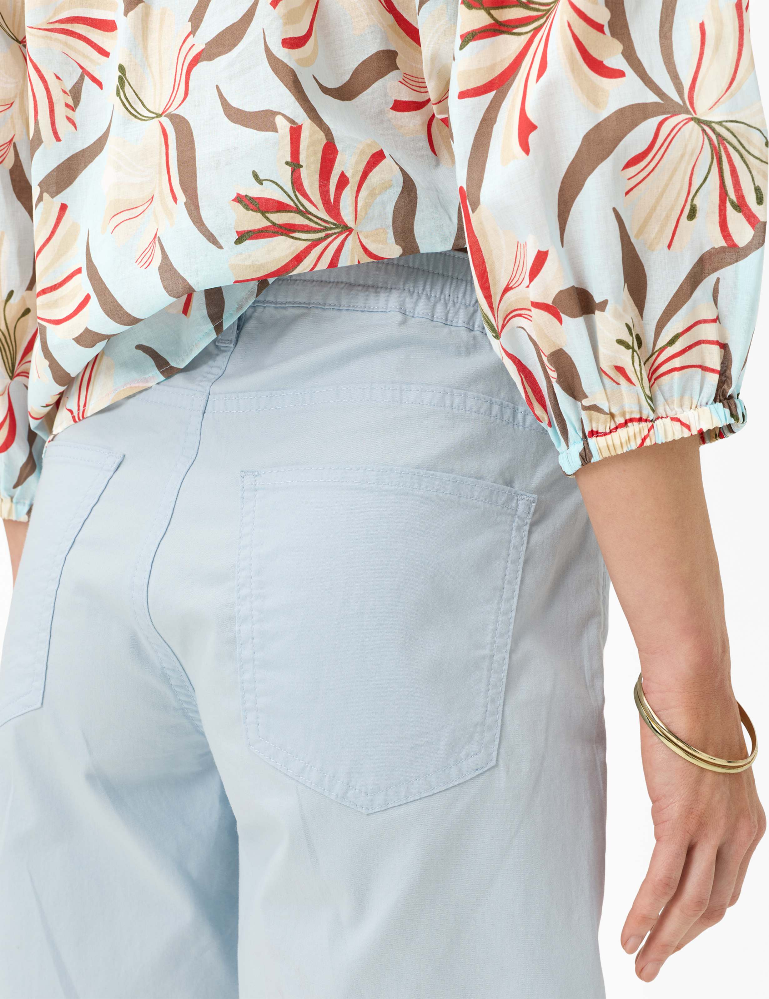 Women Style MAINE B Light Blue Wide Leg Detail 2