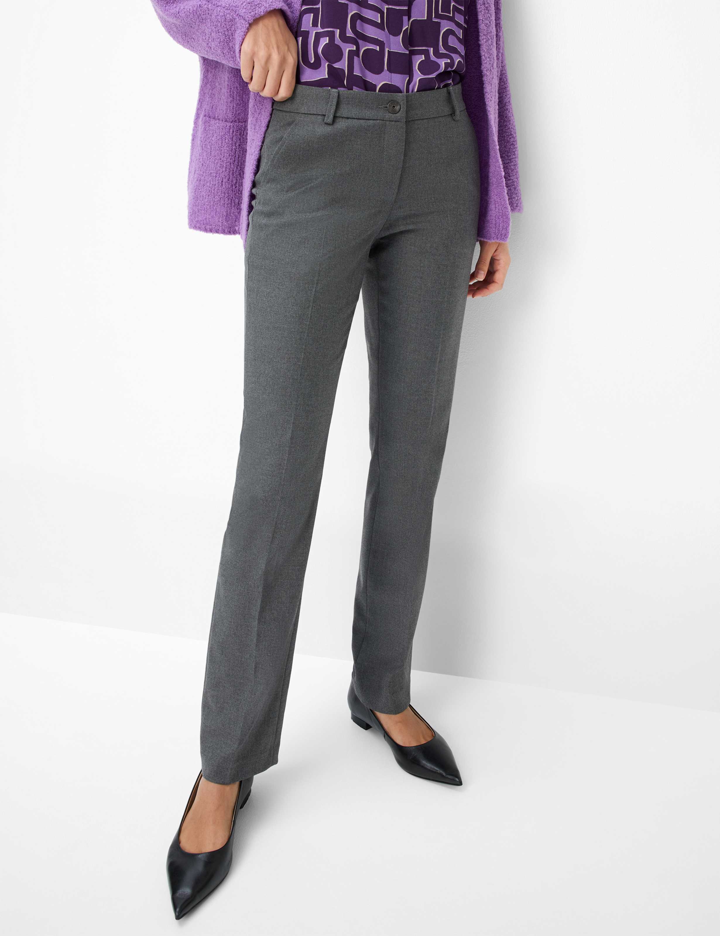 BRAX Style Maron City Sport Premium – Pantaloni Donna A Vita Alta, Morbidi, Elastici 40%, Eleganti Per Lavoro E Tempo Libero