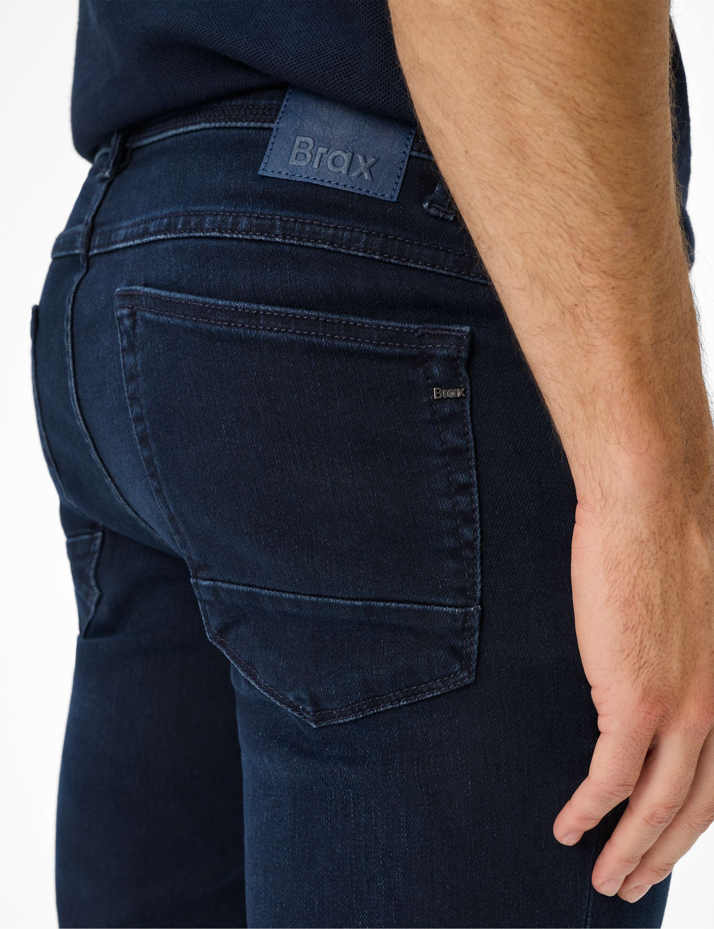 Men Style CHRIS Denim Dark Blue Slim Fit Detail 2
