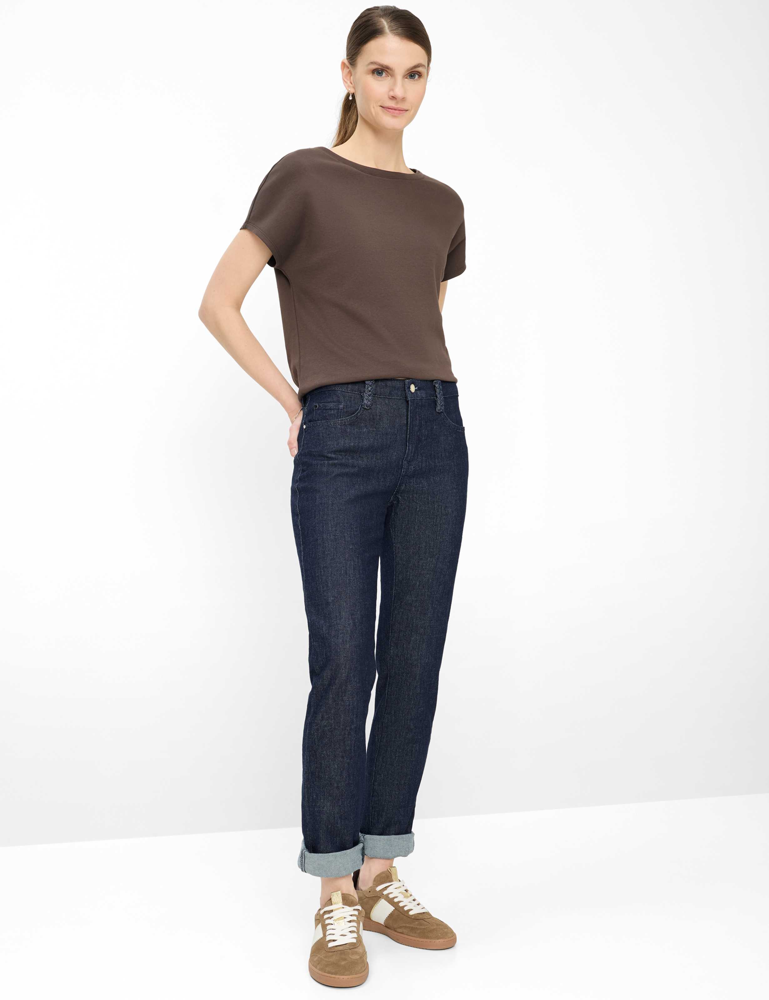 Dames Style MARY Denim Donkerblauw Regular Fit Model outfit