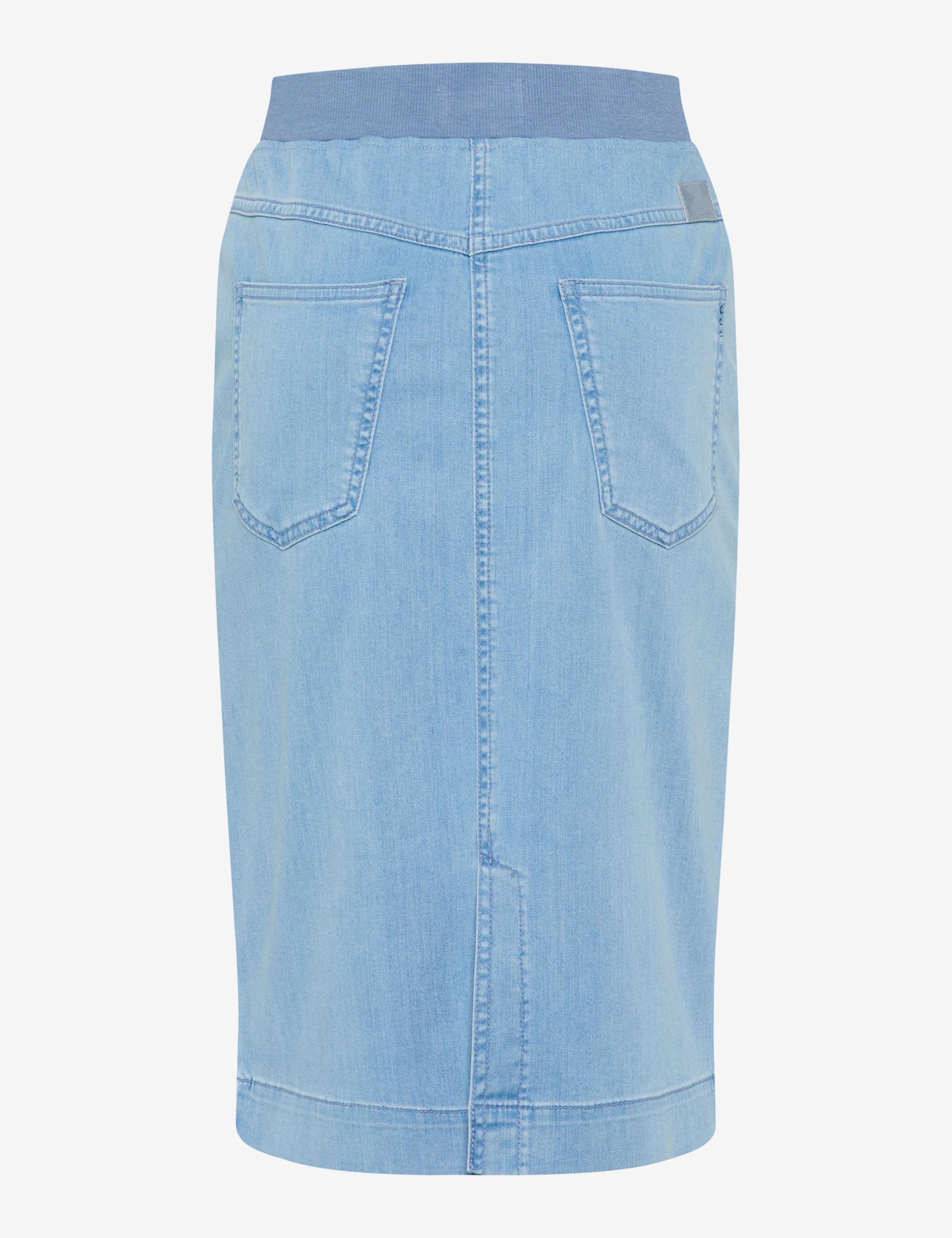 Femme Style PAMINA SKIRT Denim Bleu Slim Fit Détourage arrière