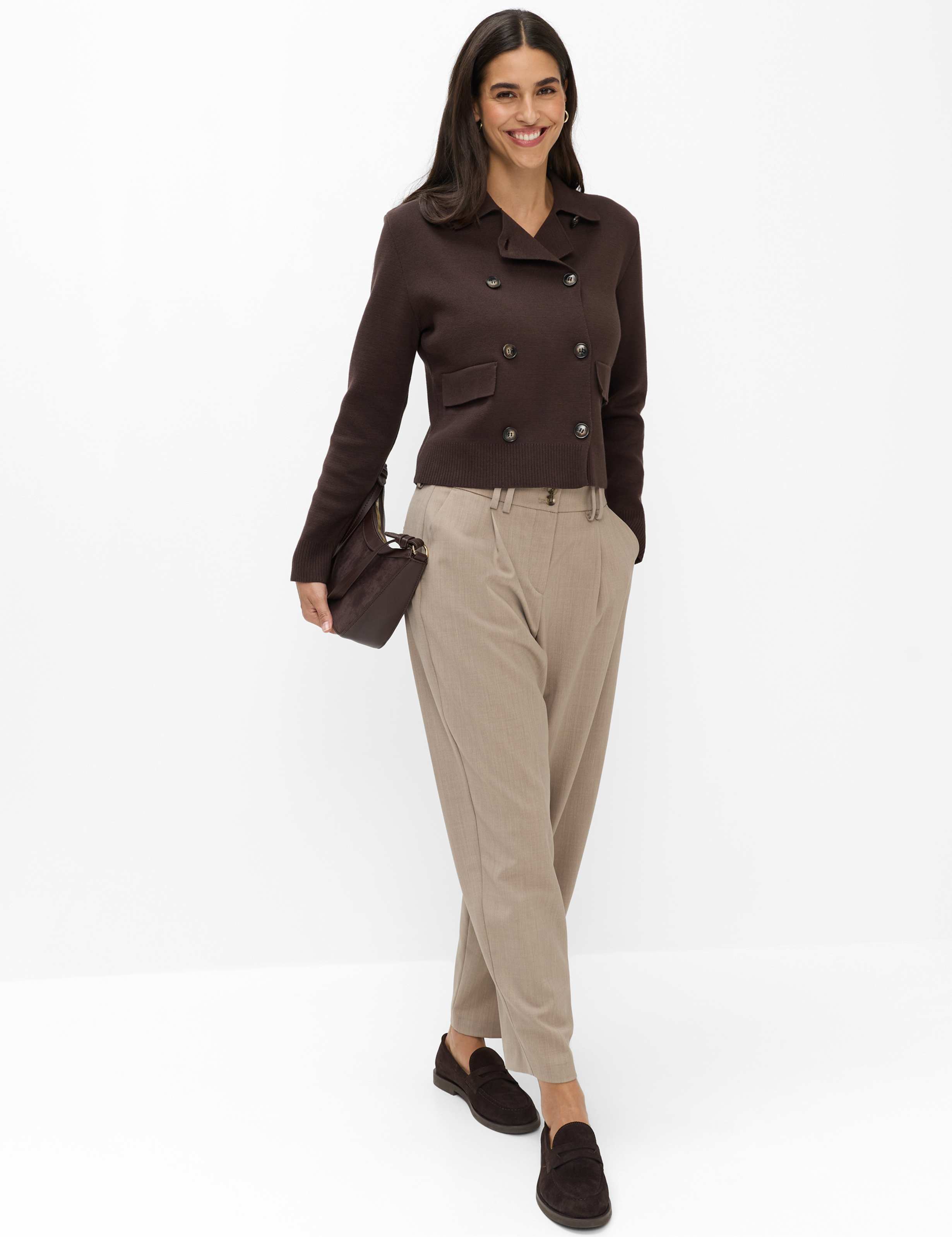 Women Style ANNI Dark Brown  Model Outfit