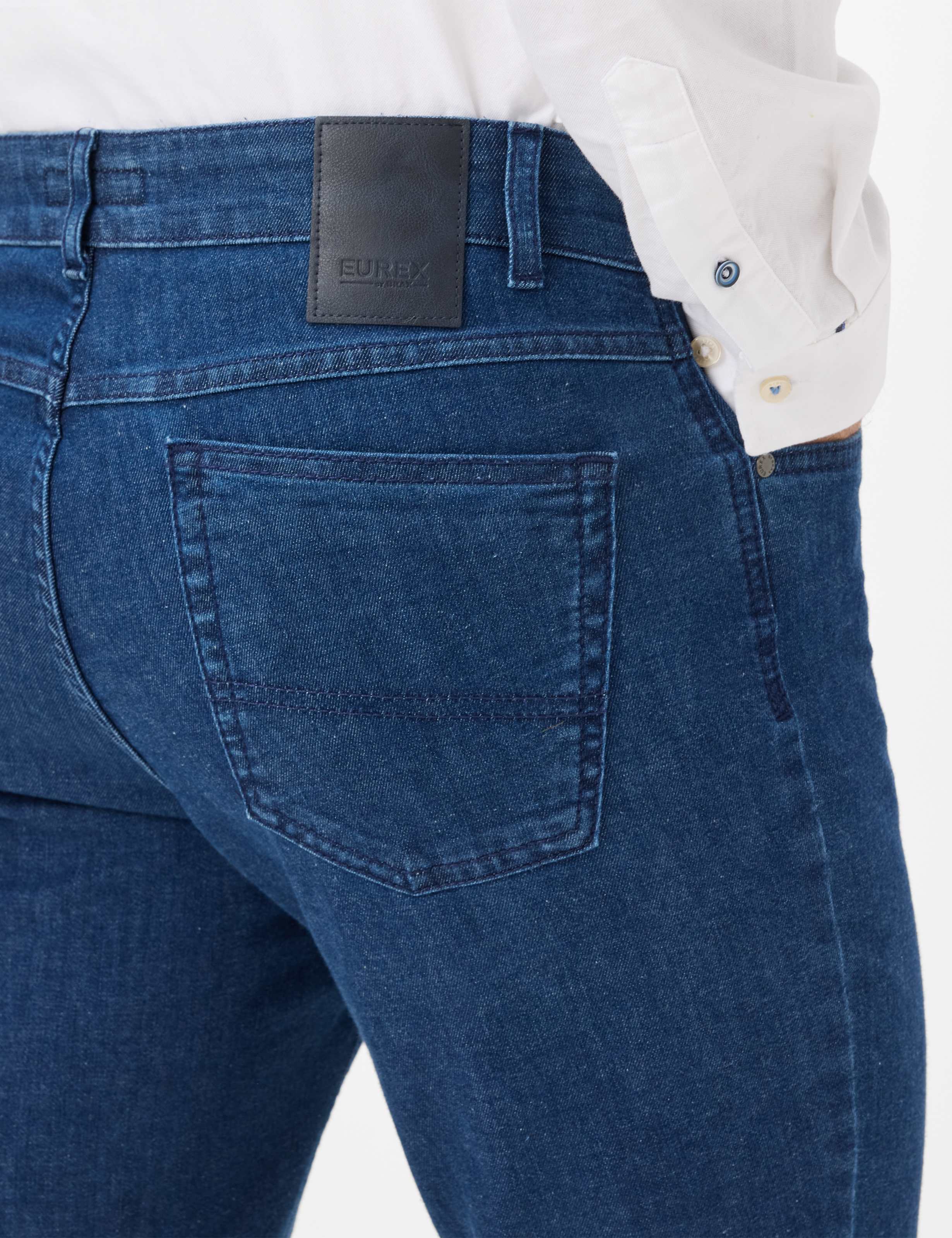 Herren Style CARLOS Denim Blau Regular Fit Detail 2