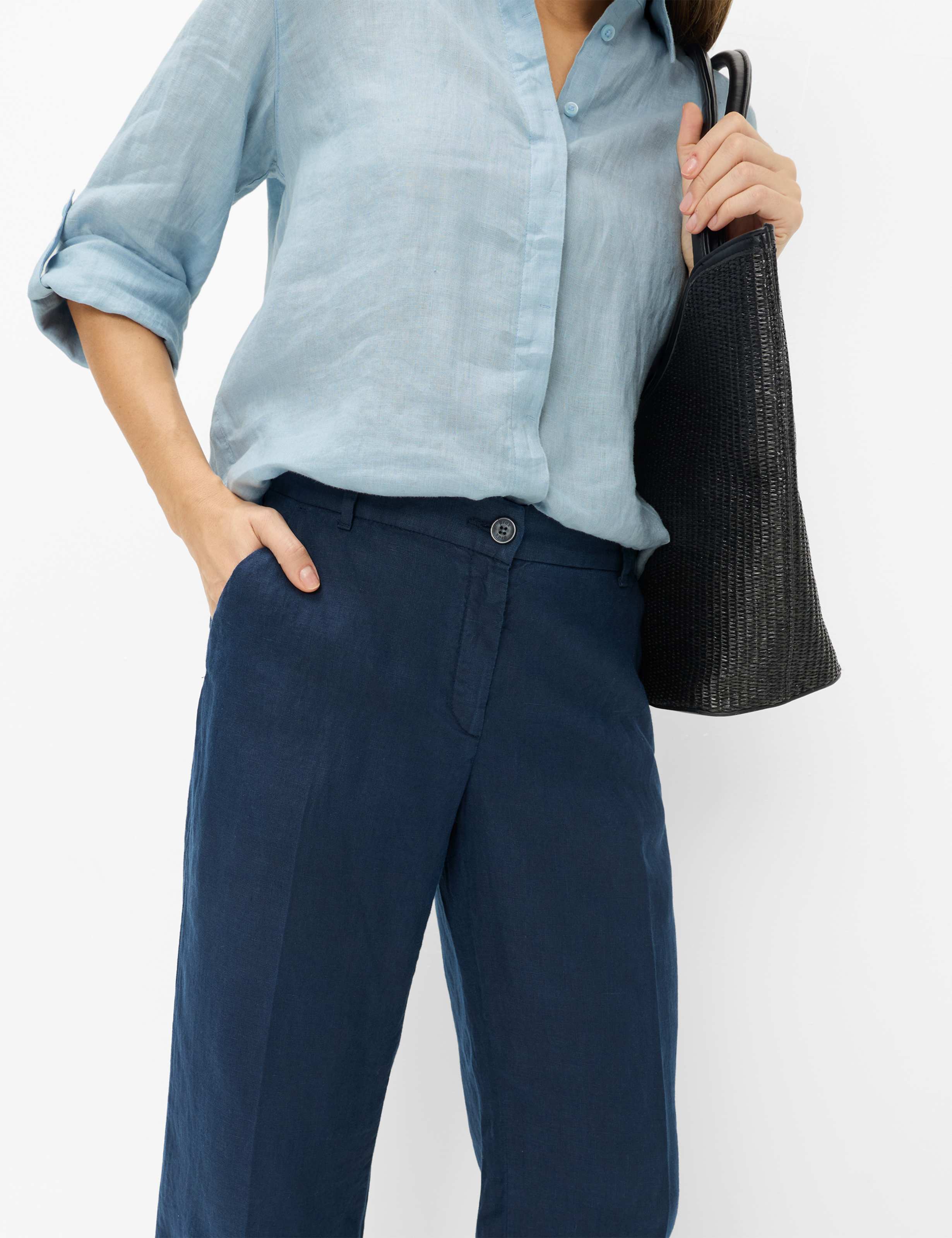 Women Style MAINE Dark Blue Wide Leg Detail 1