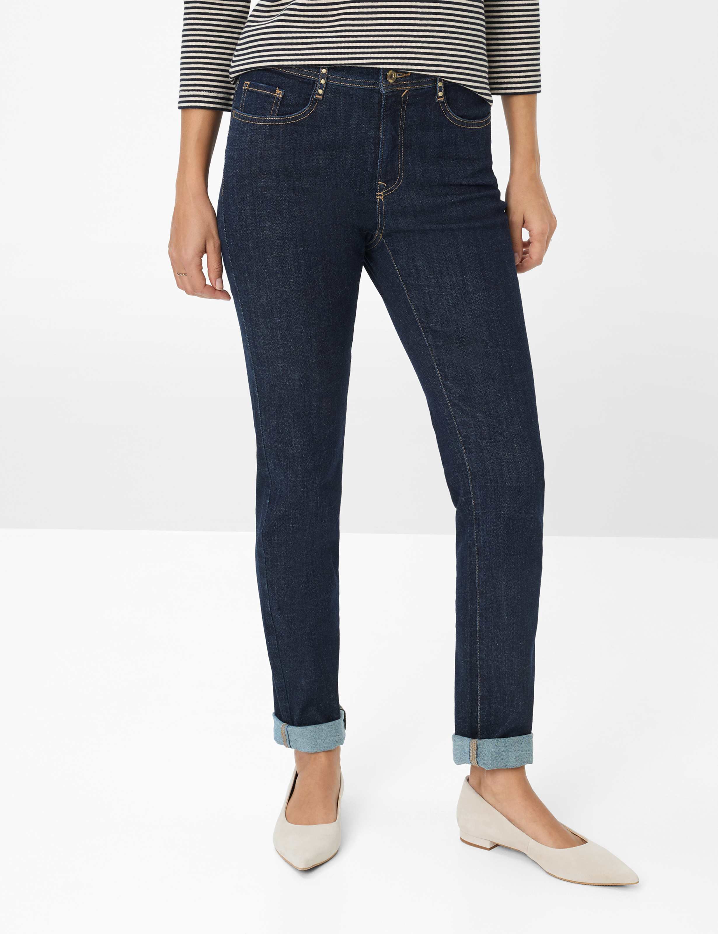 Thumbnail - Brax Damen Five-Pocket-Hose Style MARY CLEAN DARK BLUE, denim dunkelblau, Gr. 36K