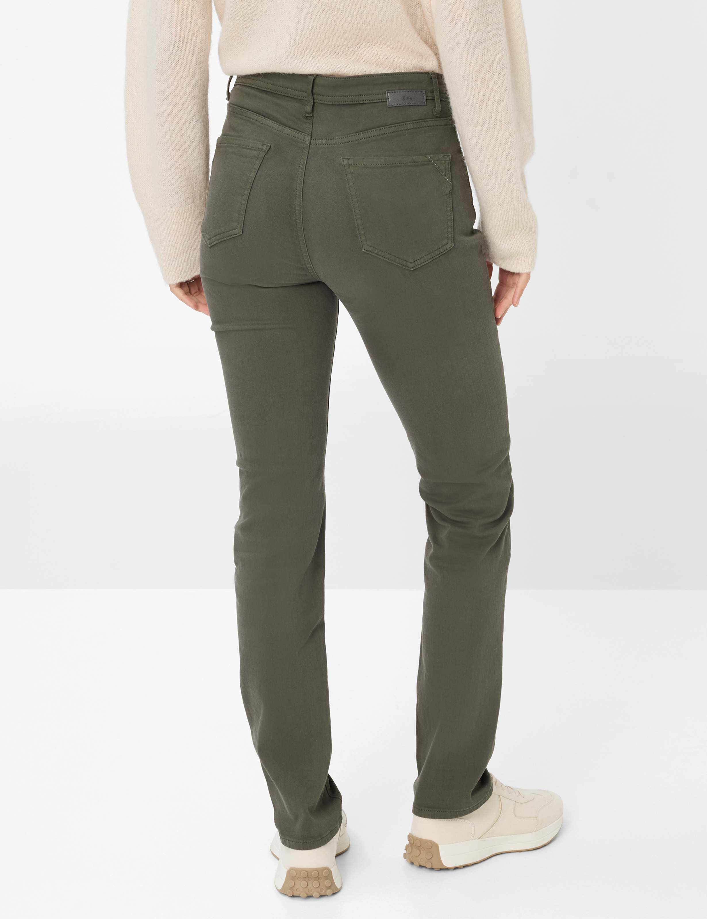 Damen Style MARY Denim Dunkelgrün Regular Fit Model Rueck