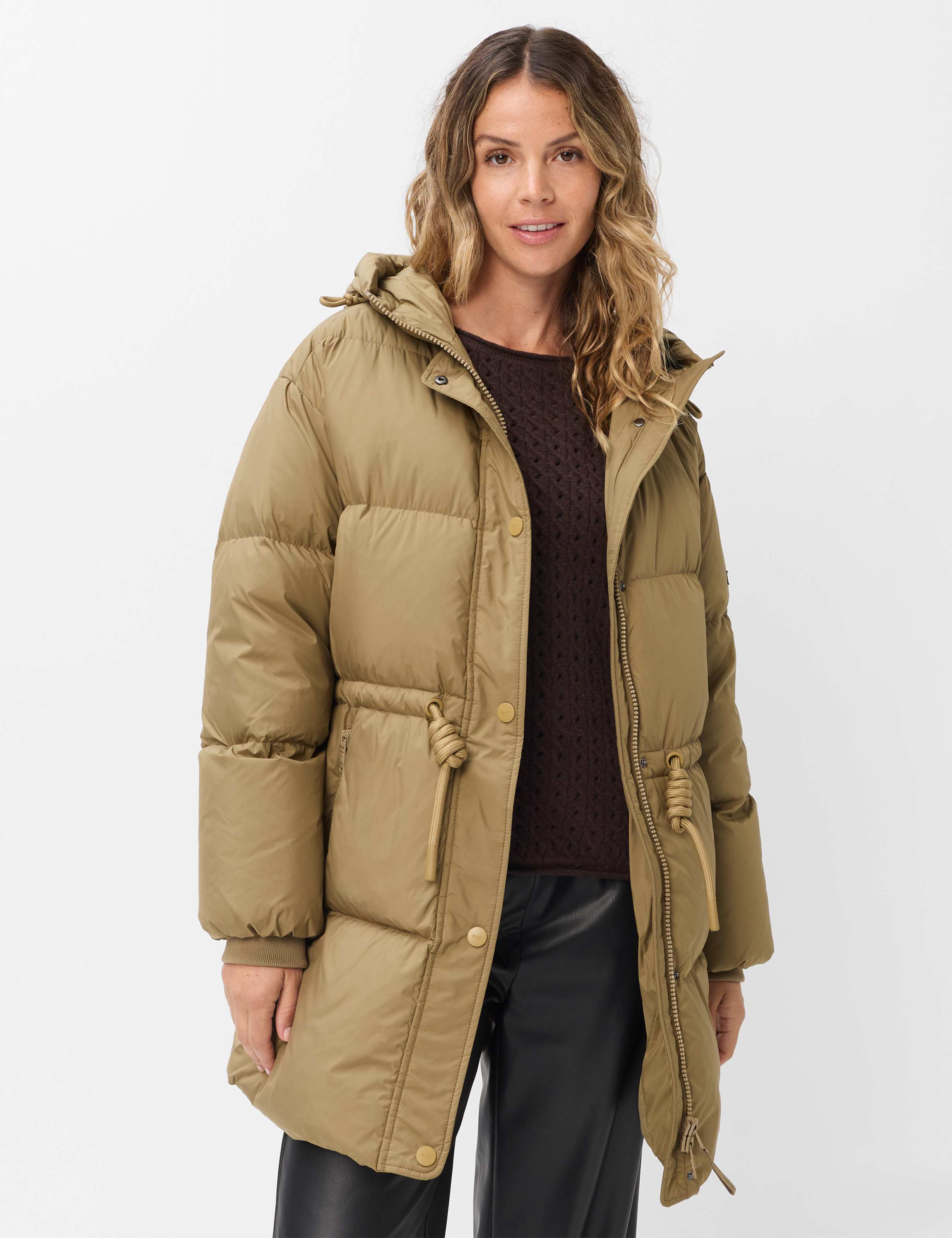 Brax Dames Mantel  Style TILDA faded khaki Groen Khaki, groen - khaki, maat 34
