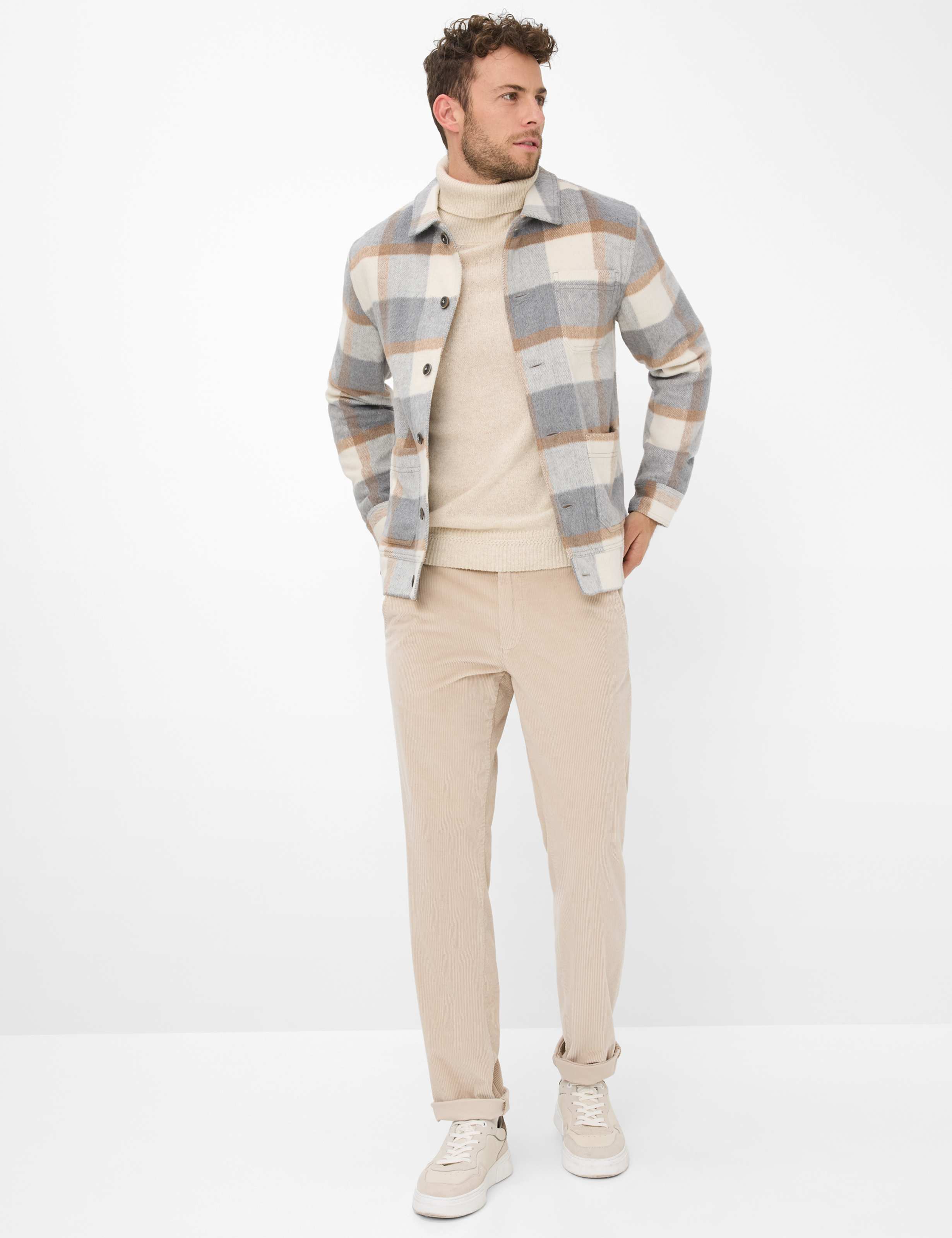 Heren Style THILO Lichtbeige Regular Fit Model outfit