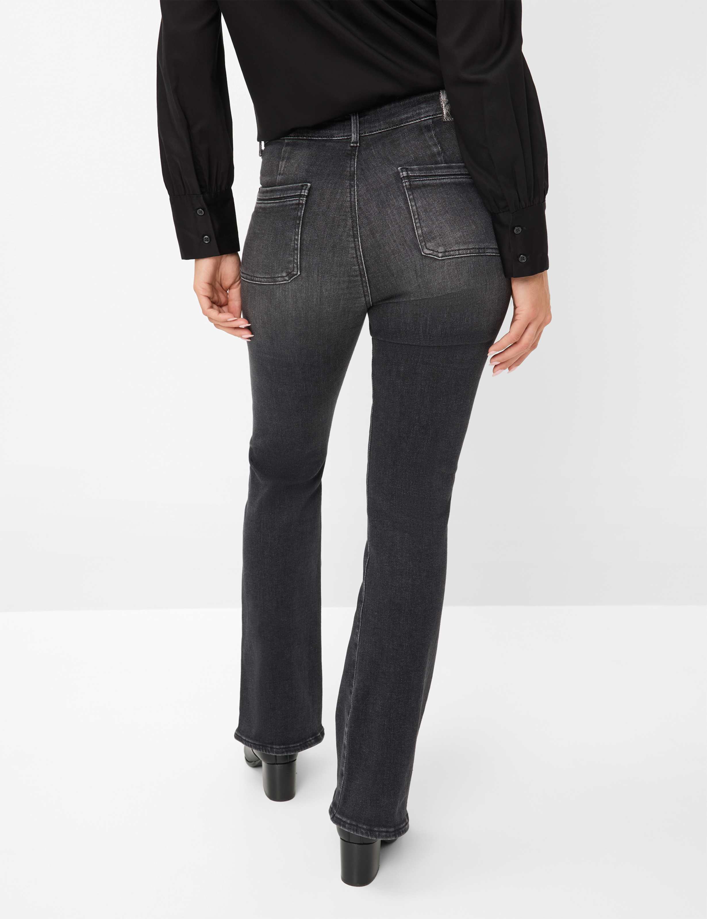 Damen Style ANA Denim Grau Skinny Fit Model Rueck