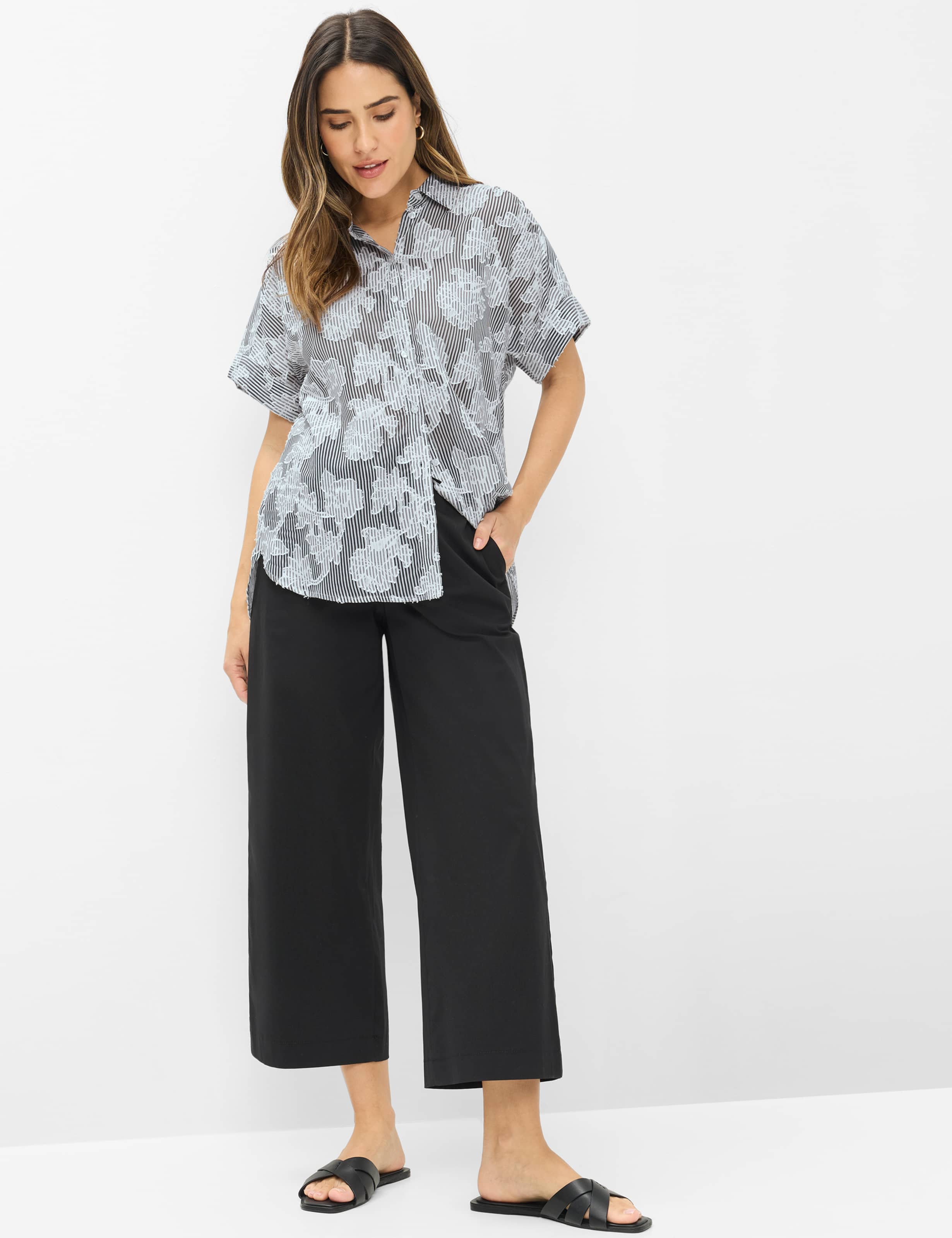 Femme Style MAINE S Noir Wide Leg Tenue du mannequin