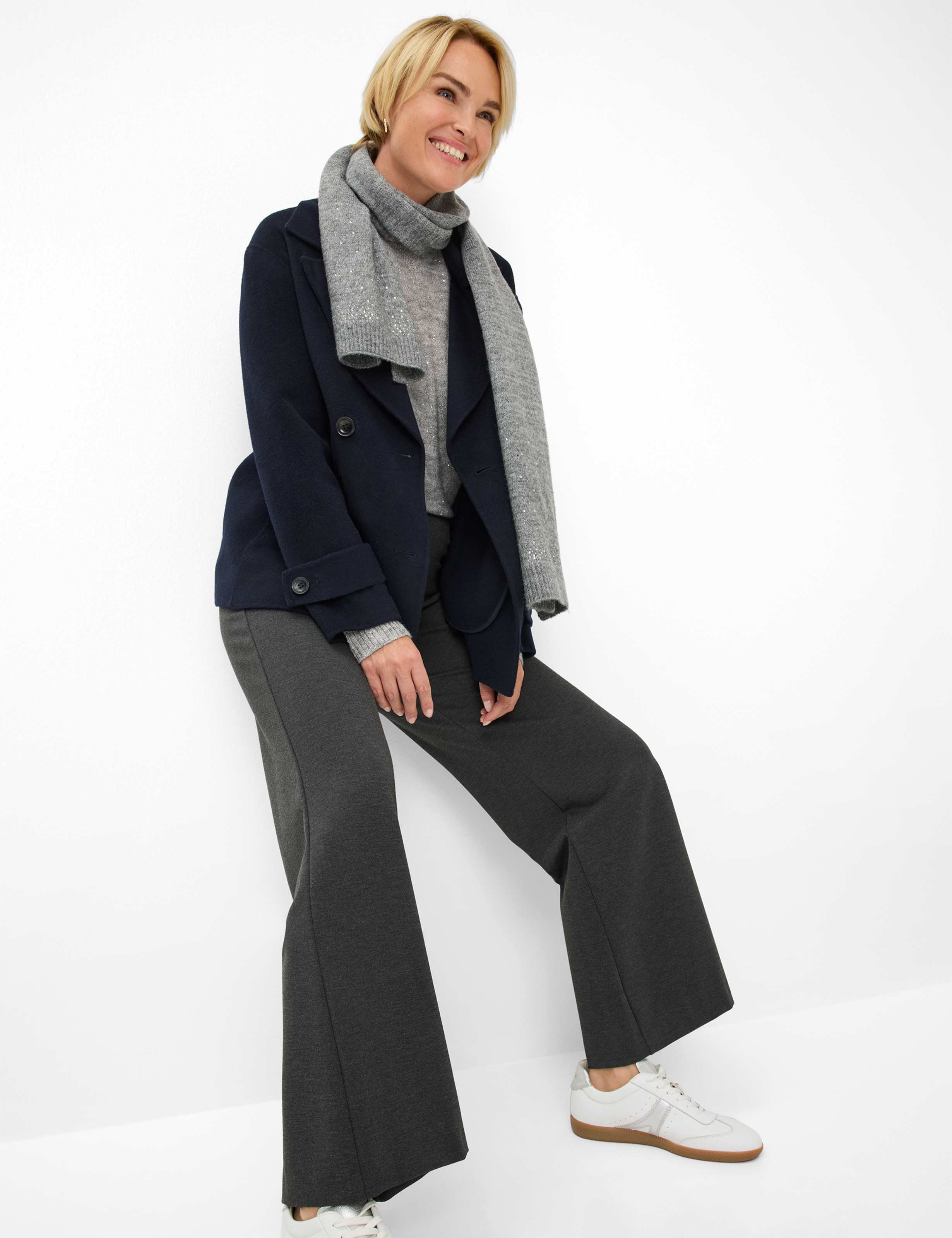 Damen Style LILLYTH FLARED Dunkelgrau - Anthrazit Super Slim Fit Detail 1