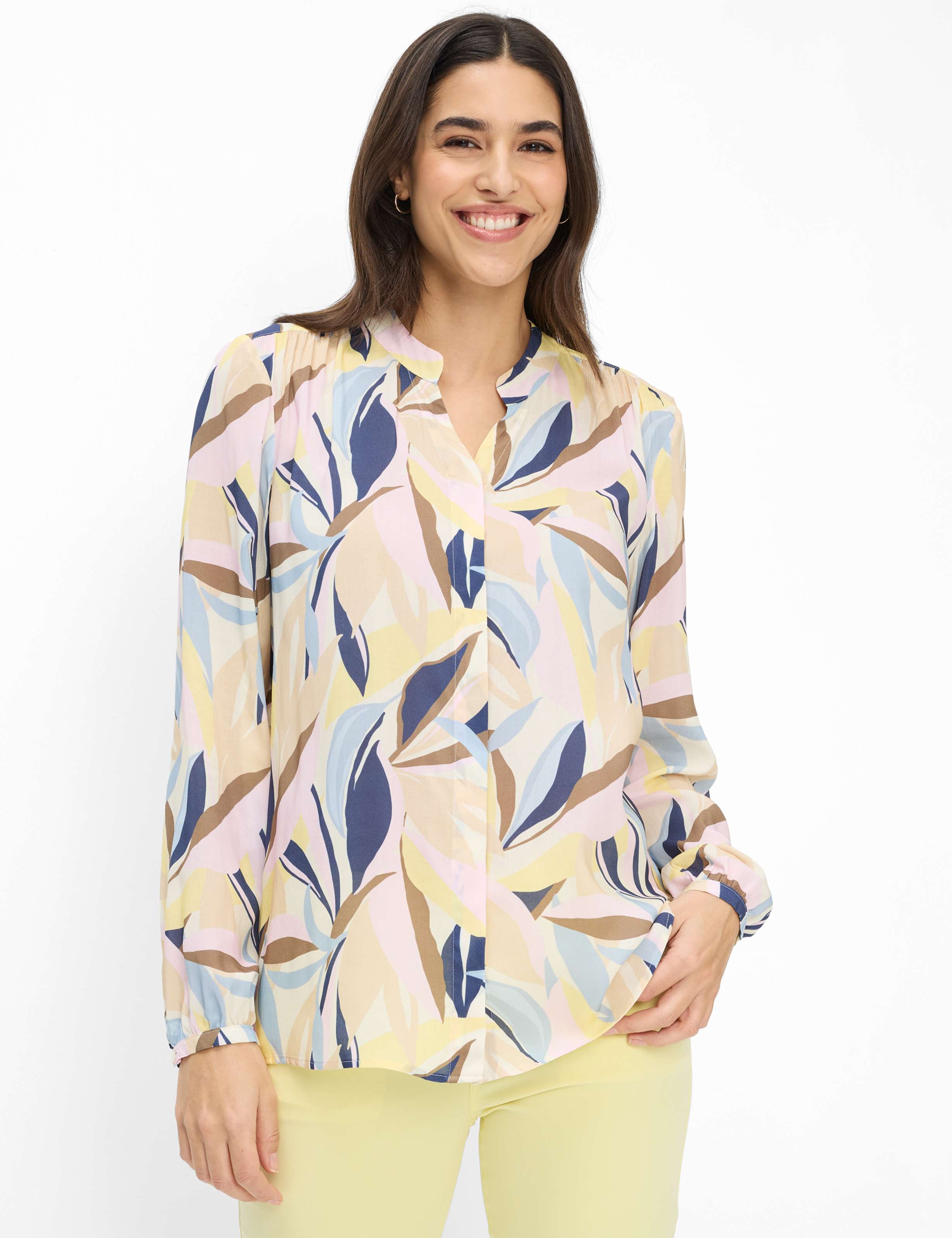 Thumbnail - Brax Damen Bluse Style VIVI vintage blue, mehrfarbig, Gr. 42