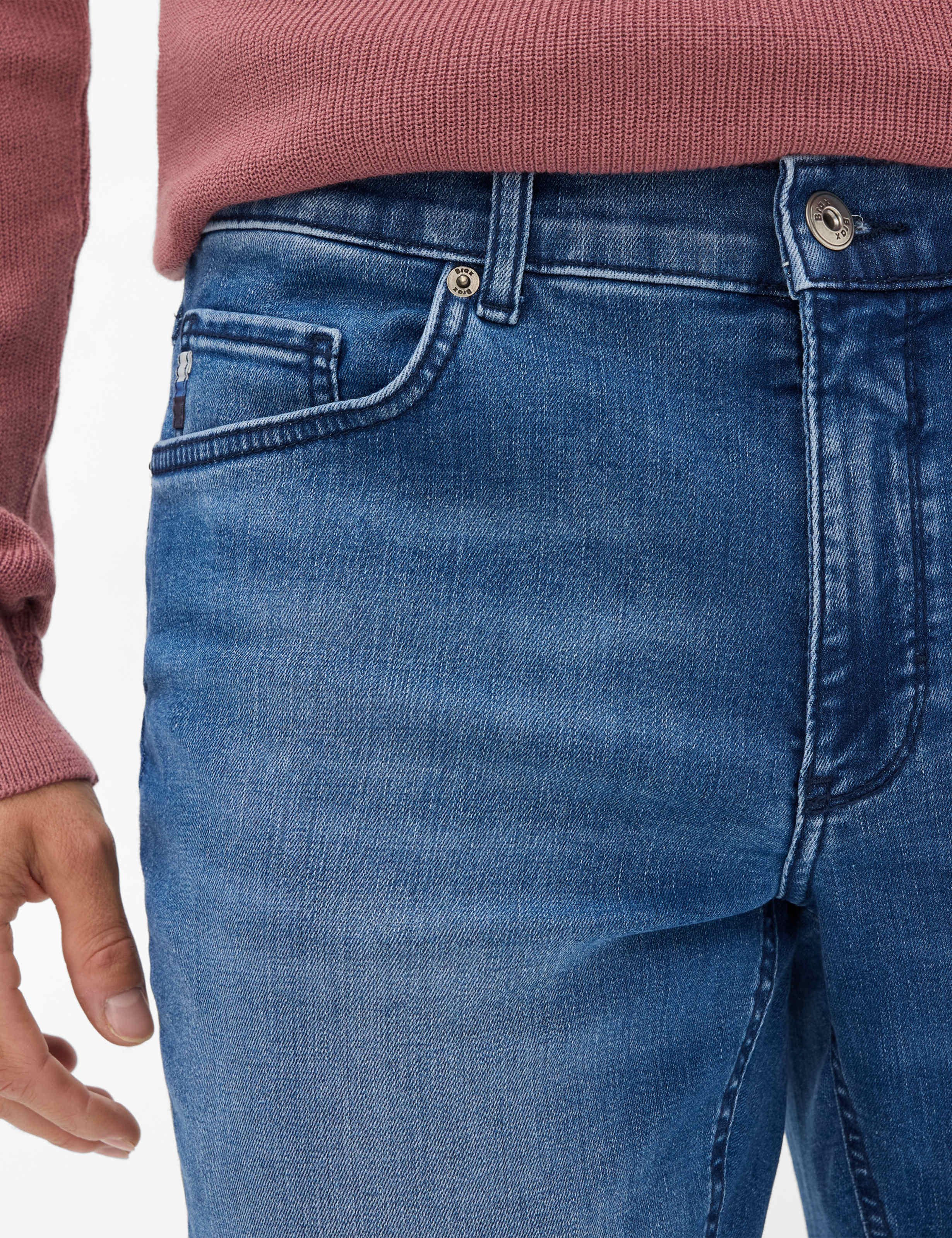 Men Style COOPER Denim Blue Regular Fit Detail 2