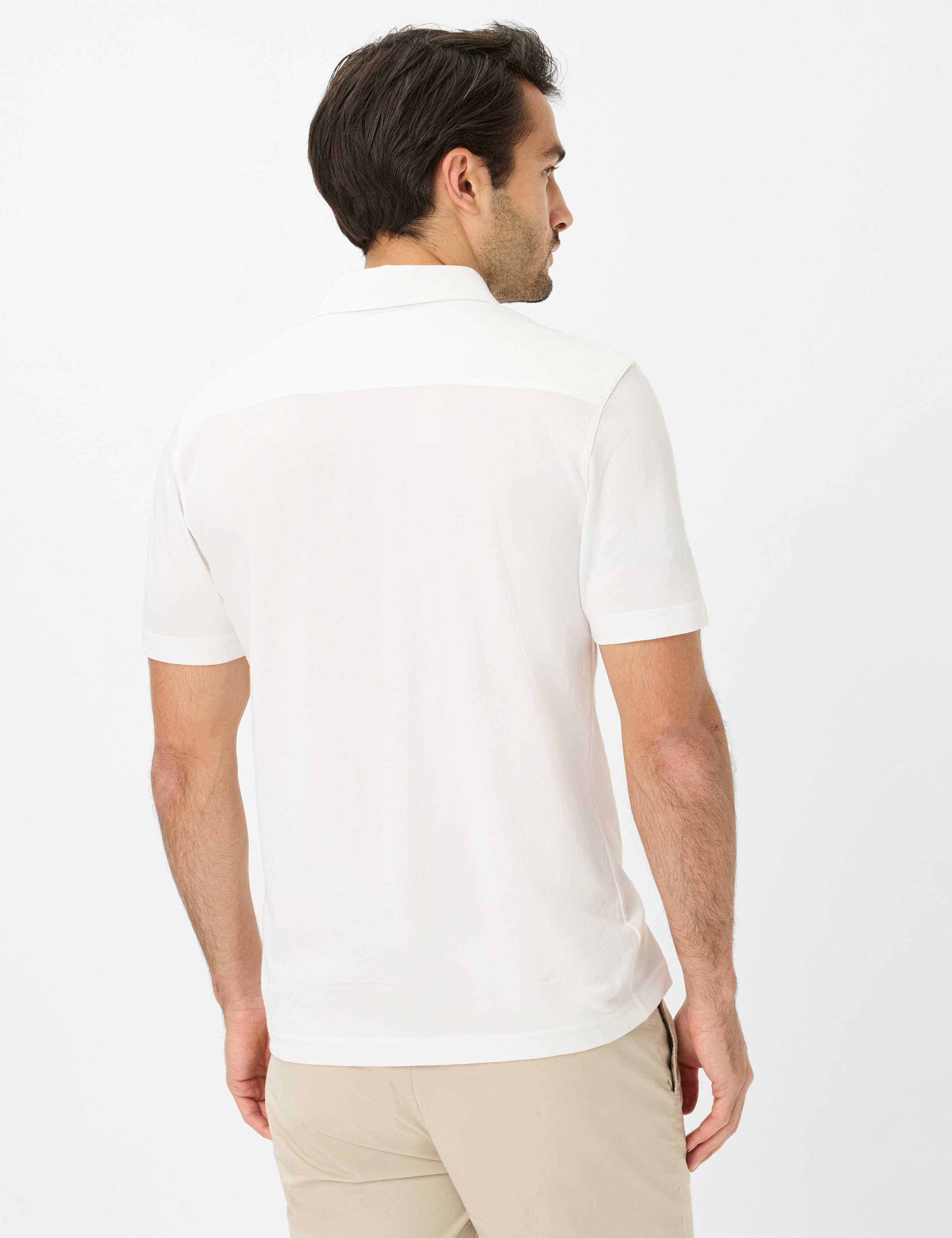Men Style PIROZ Cream White  Model back