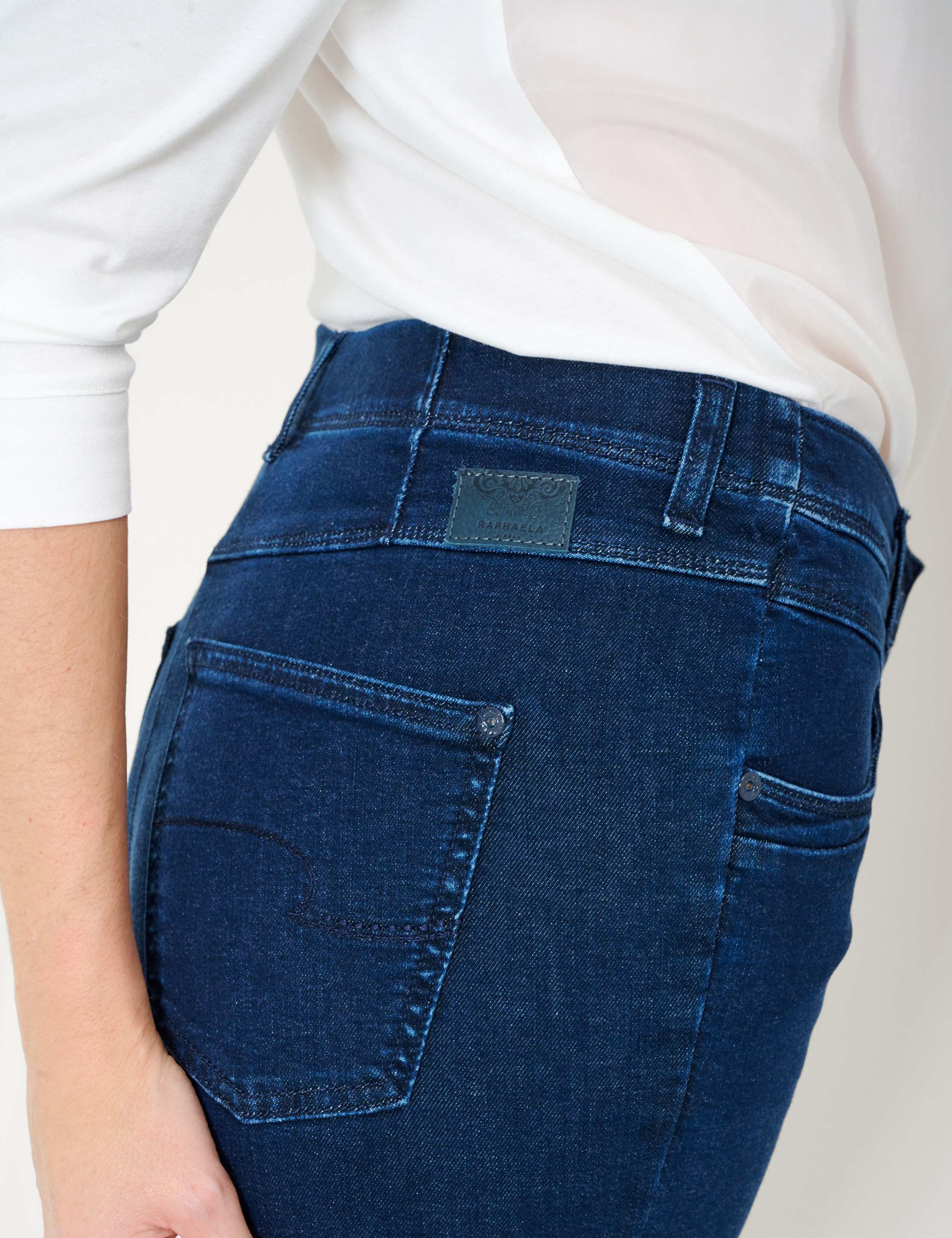 Dame Style LAURA NEW Denim Mørkeblå Super Slim Fit Detalje 2