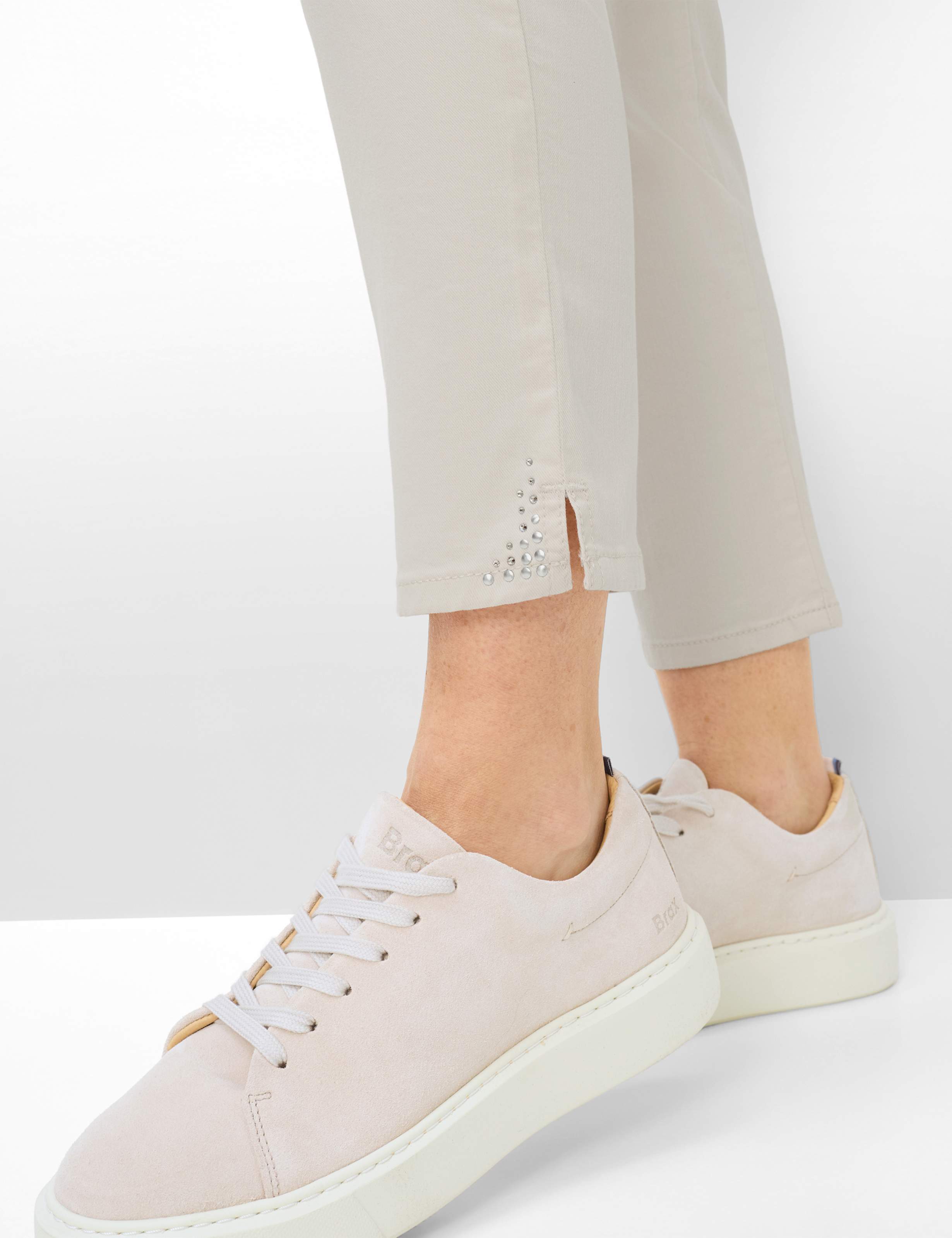 Femme Style PAMINA 6/8 Beige Clair Slim Fit Détail 1