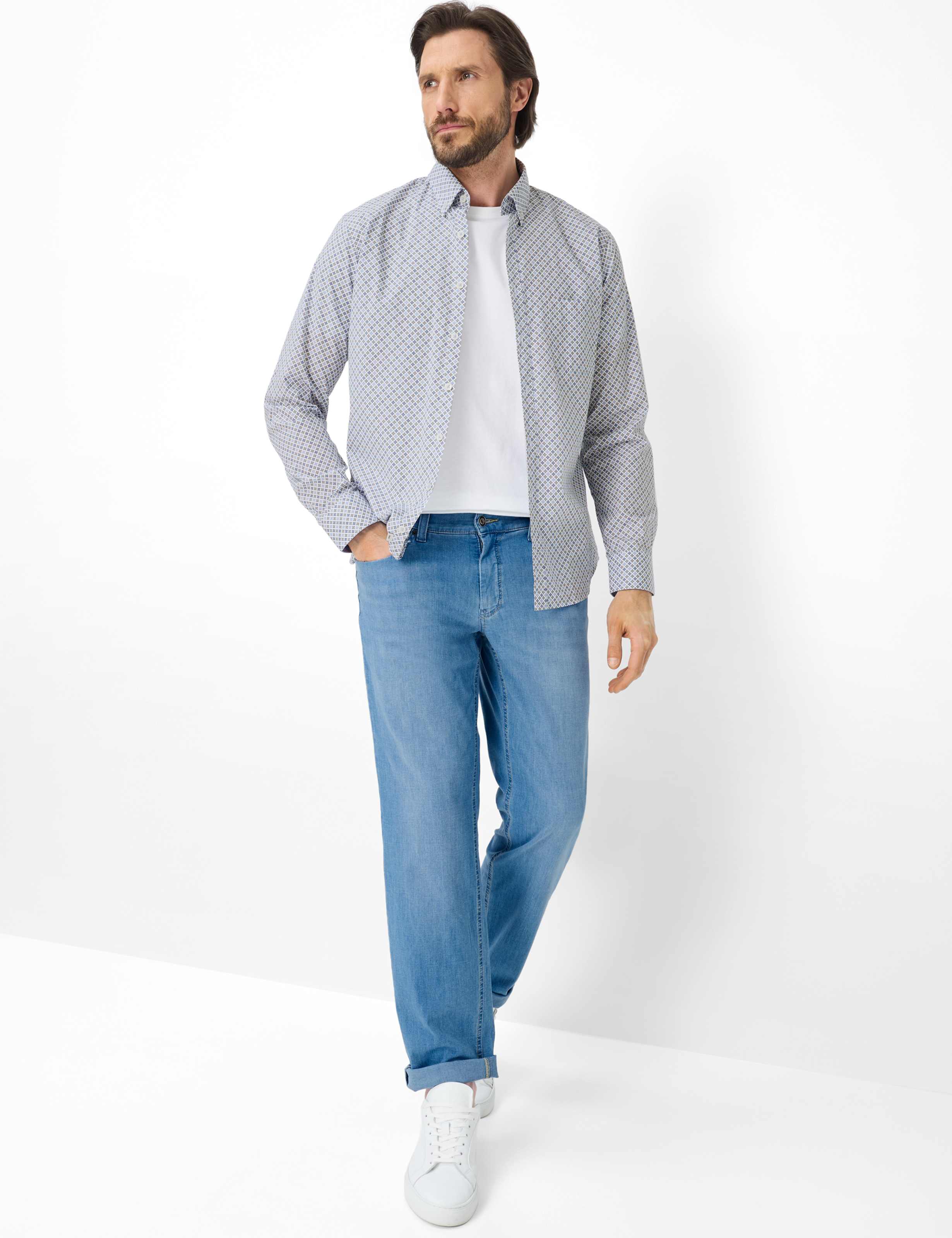 Homme Style LASSE Denim Bleu Clair Regular Fit Tenue du mannequin