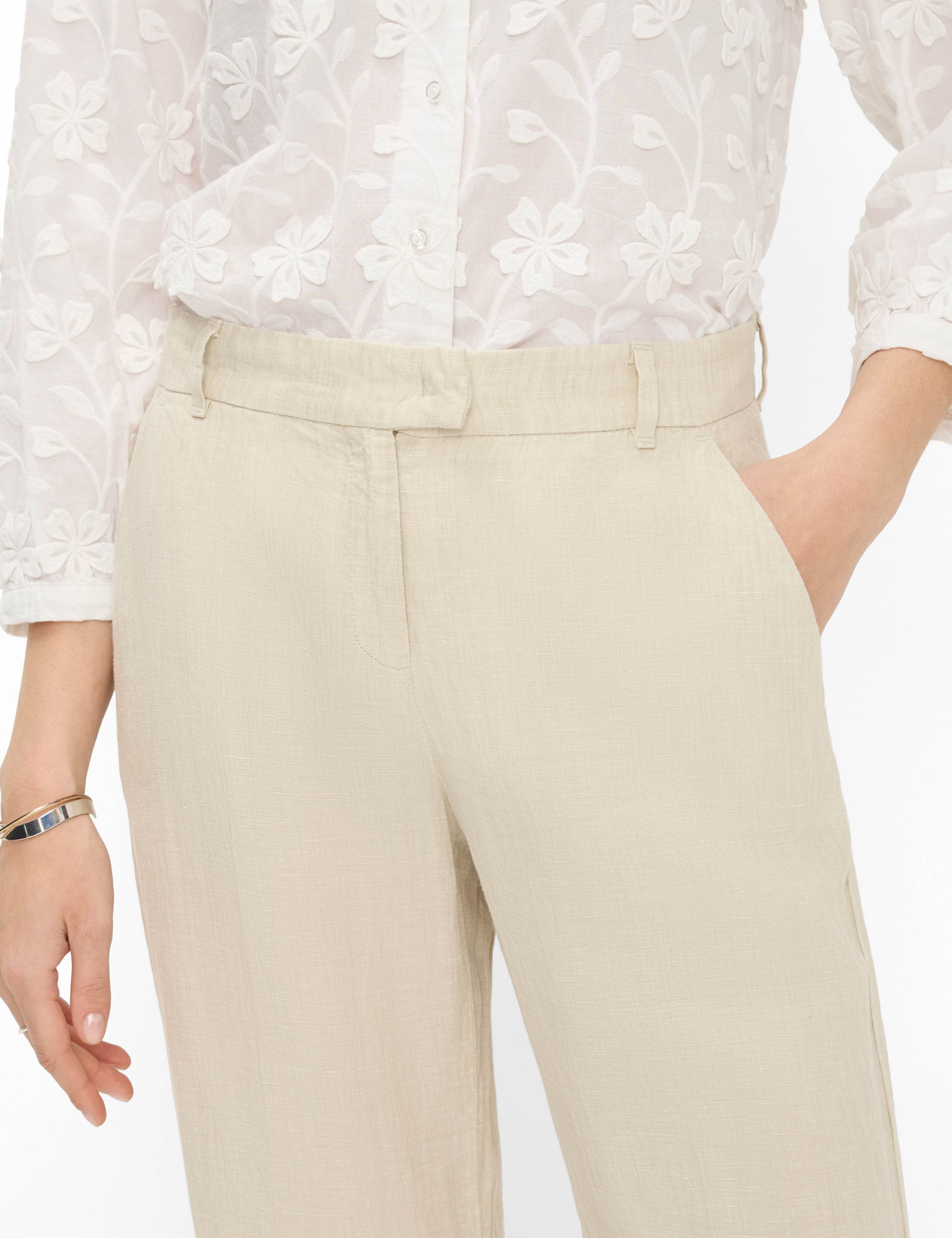 Women Style MAINE Light Beige Wide Leg Detail 2