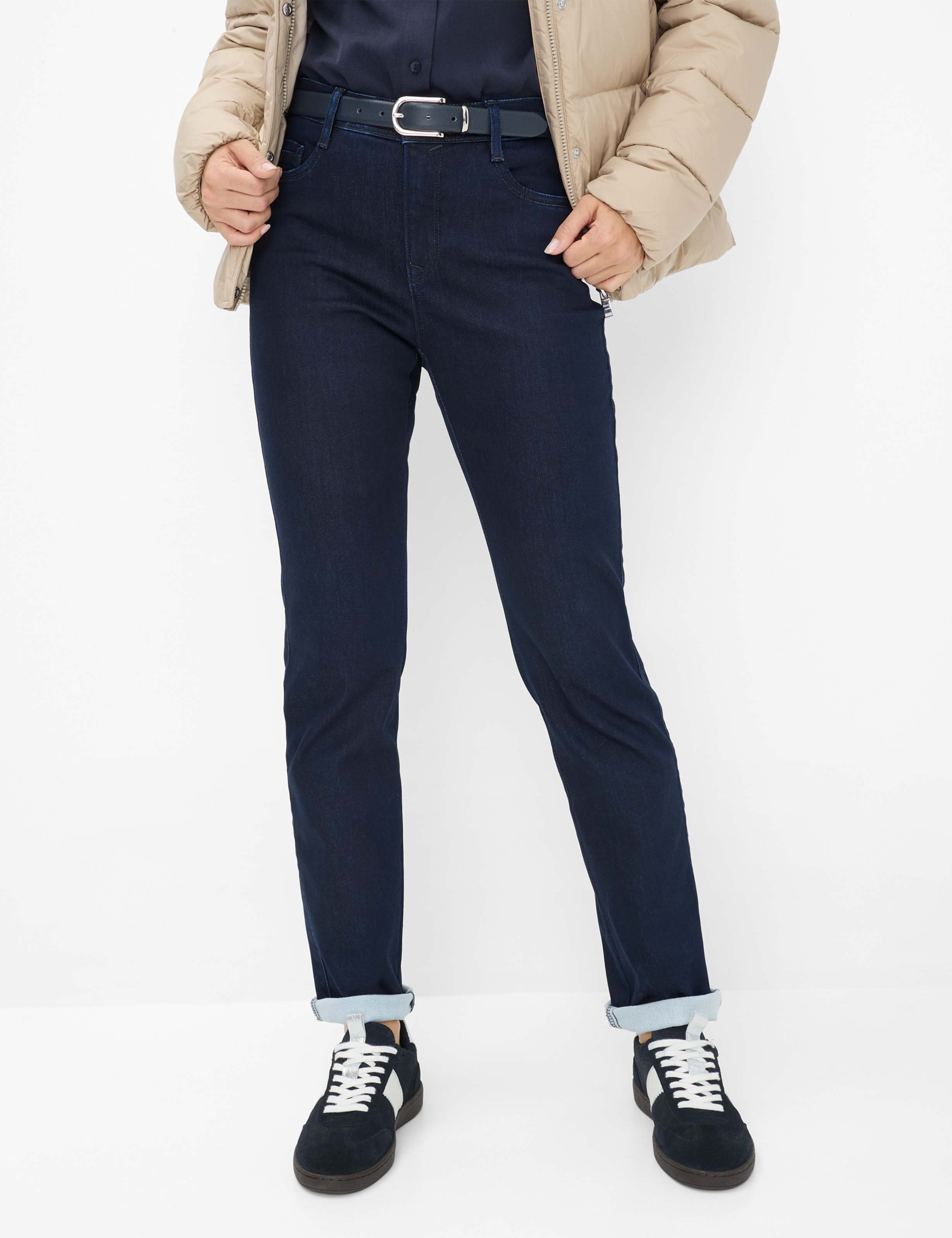 Thumbnail - Brax Damen Five-Pocket-Hose Style MARY CLEAN DARK BLUE, denim dunkelblau, Gr. 38K