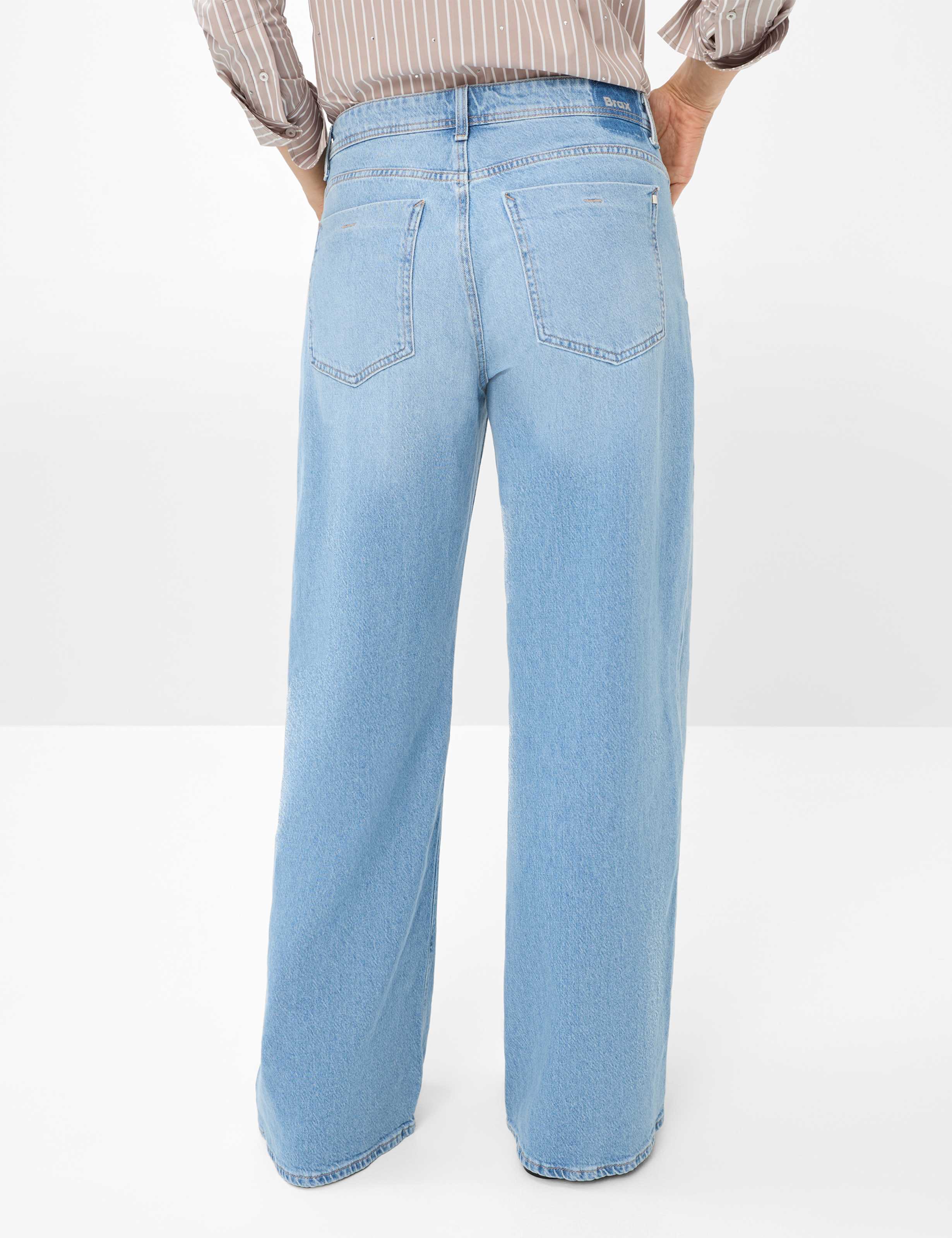 Femme Style MORGAN Denim Bleu Wide Leg Dos mannequin