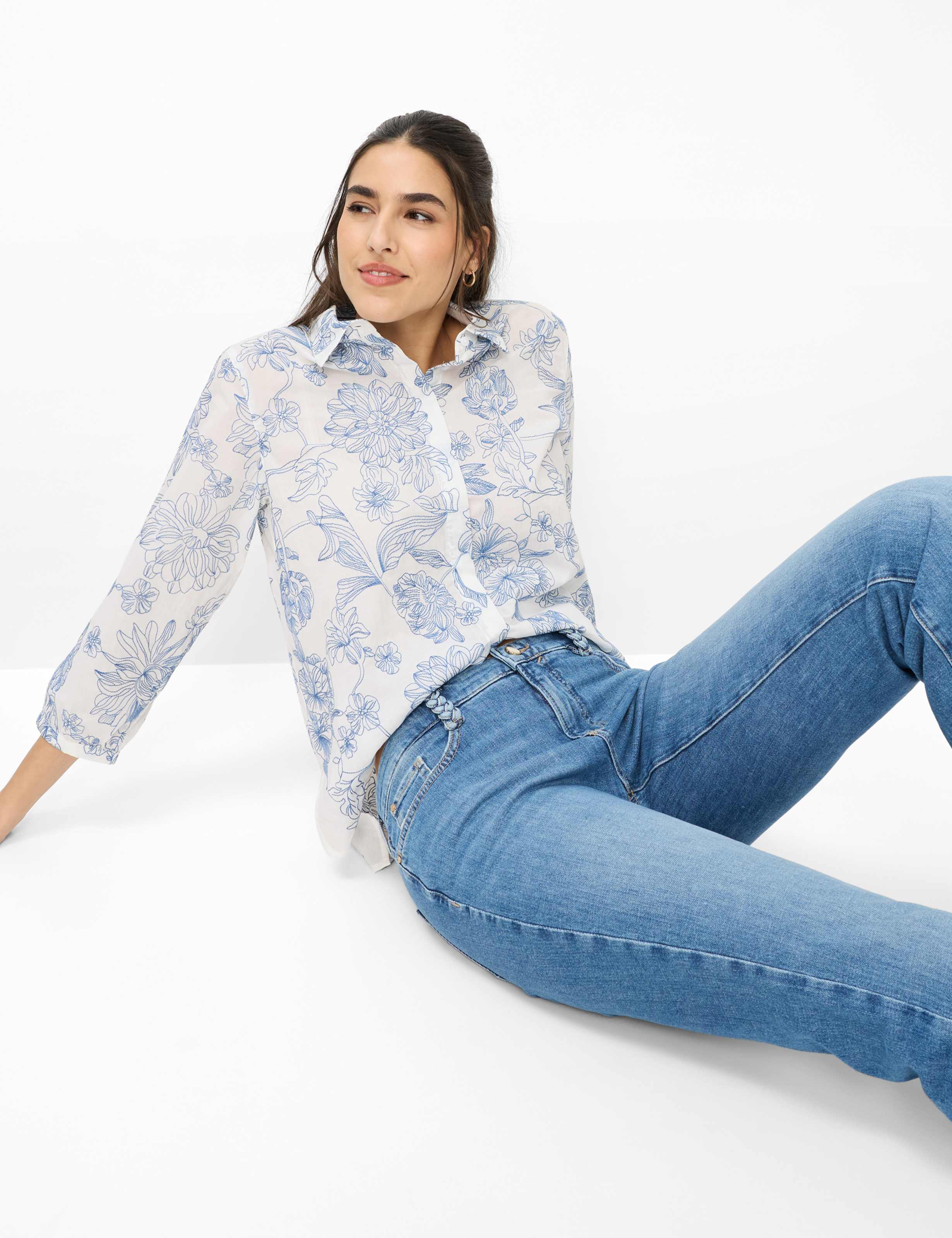 Femme Style MARY Denim Bleu Regular Fit Détail 1