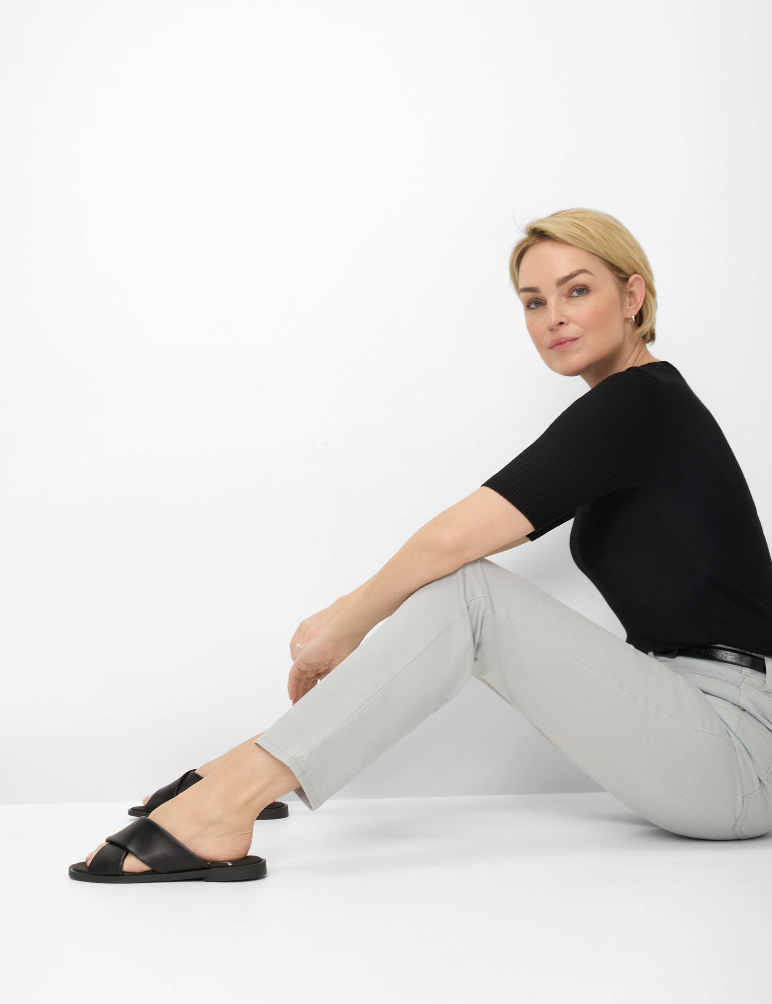 Femme Style LAURA NEW Gris Clair Super Slim Fit Détail 1