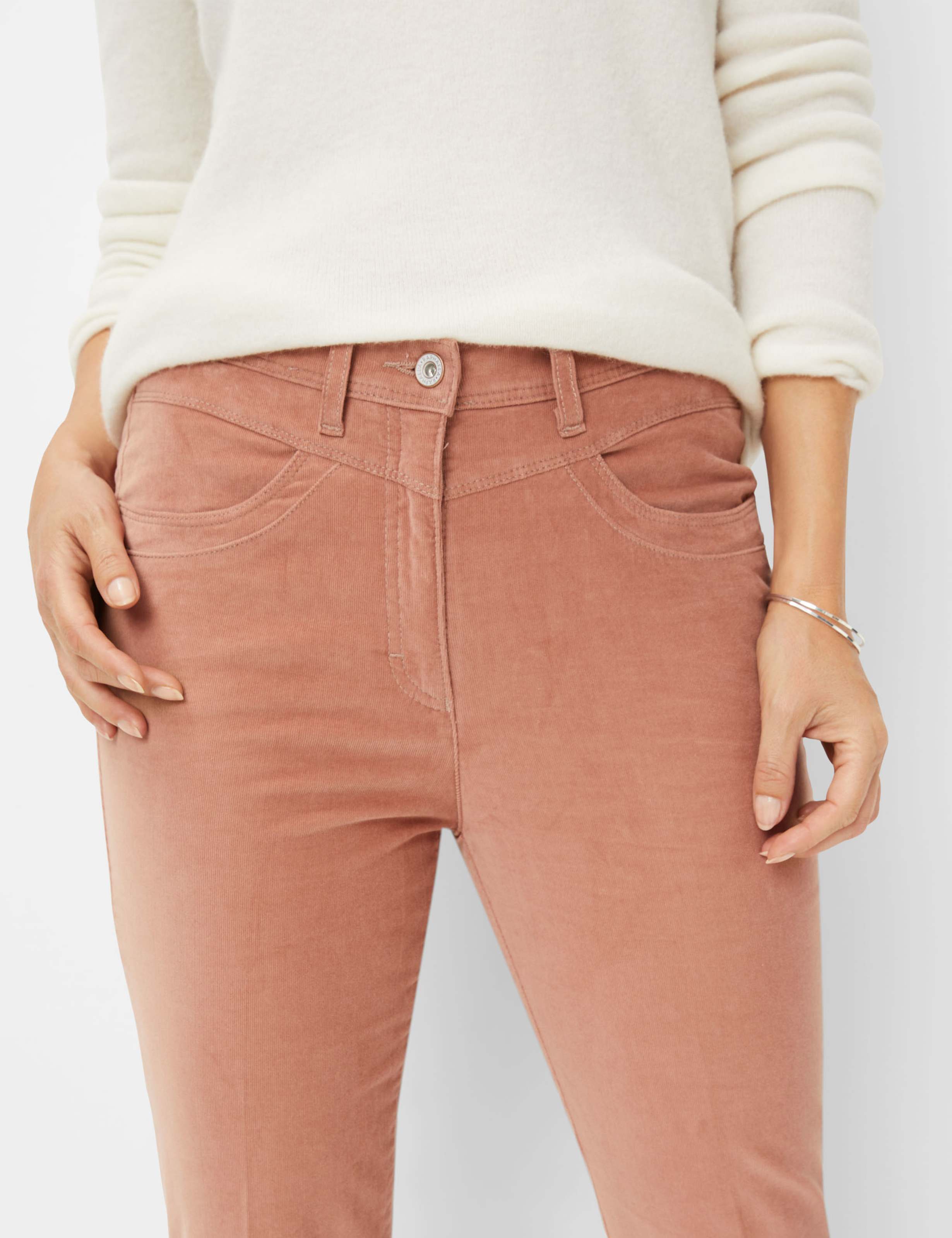 Femme Style LAURA KICK 6/8 Rouge Clair Super Slim Fit Détail 2