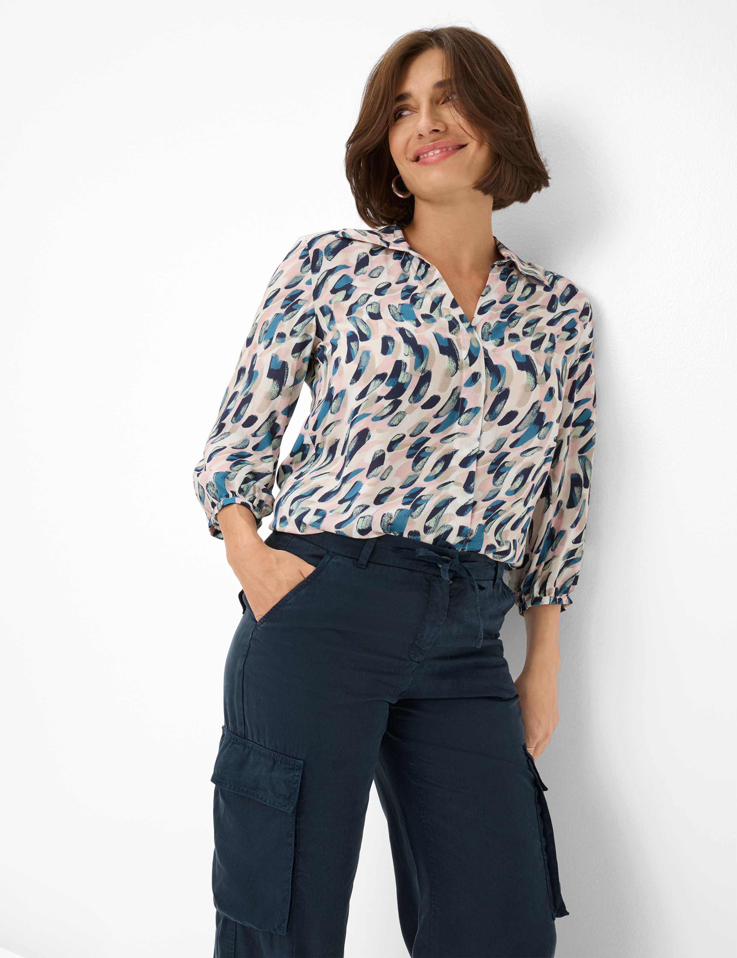 Damen Style MAINE Dunkelblau Wide Leg Detail 1
