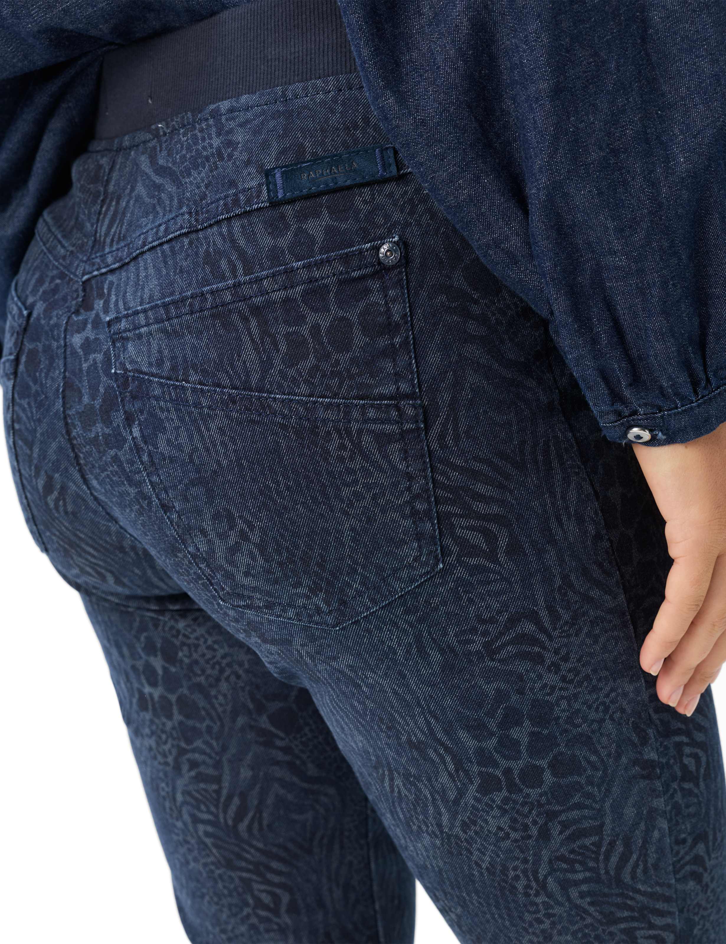Dame Style PAMINA Denim Mørkeblå Slim Fit Detalje 2