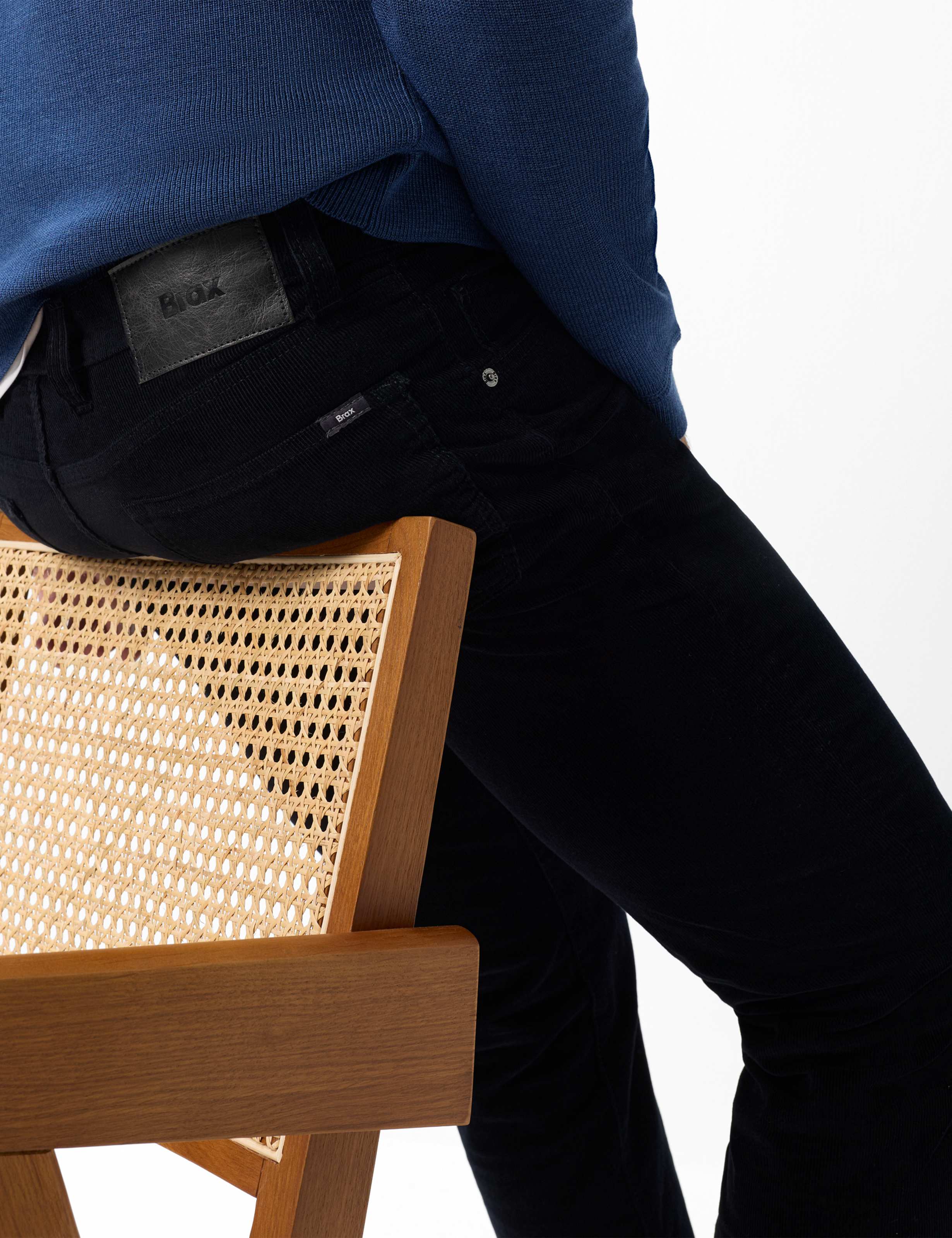 Herre Style CLINT Mørkeblå Relaxed Fit Detalje 1