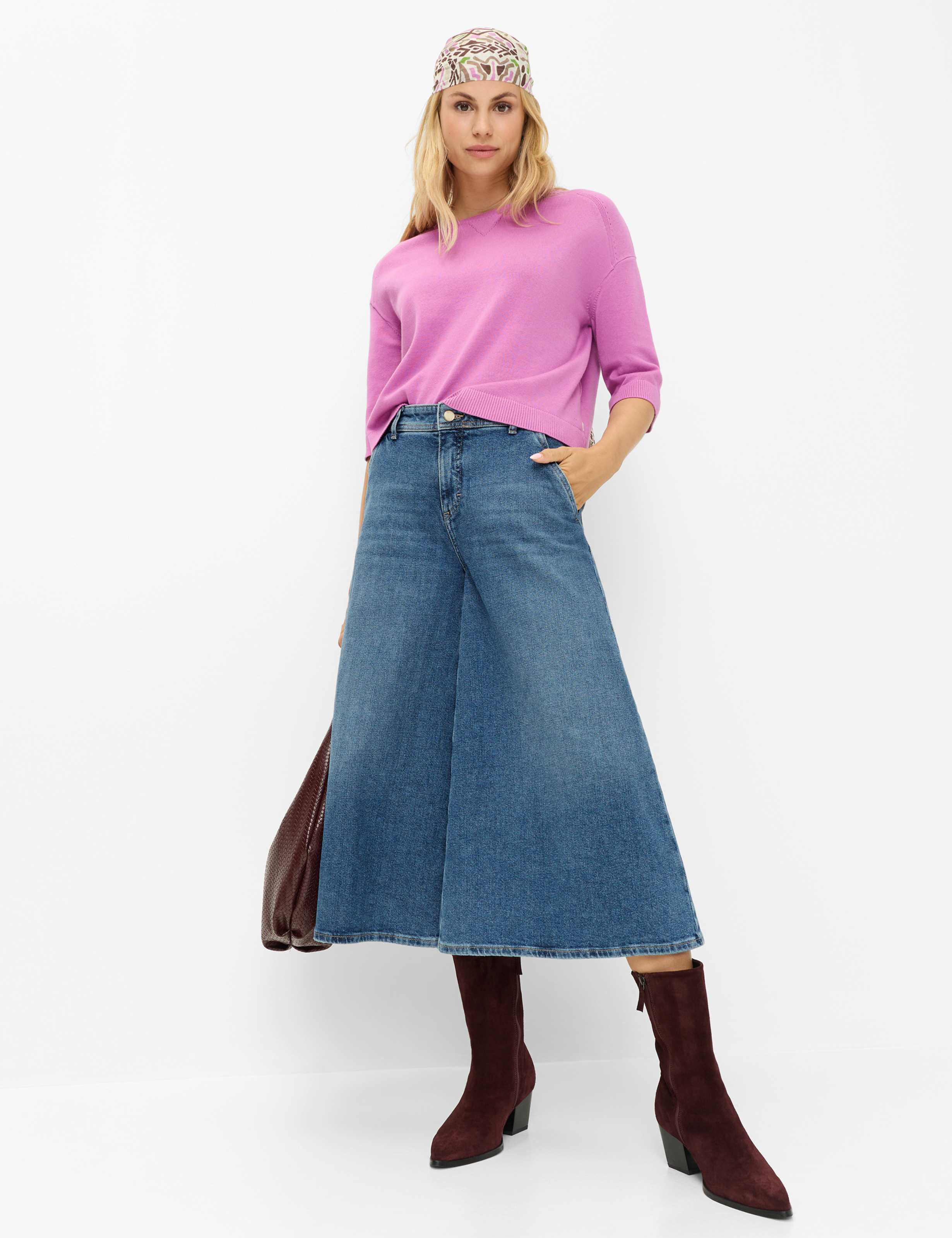 Dames Style MELLI S Denim Lichtblauw Wide Leg Model outfit