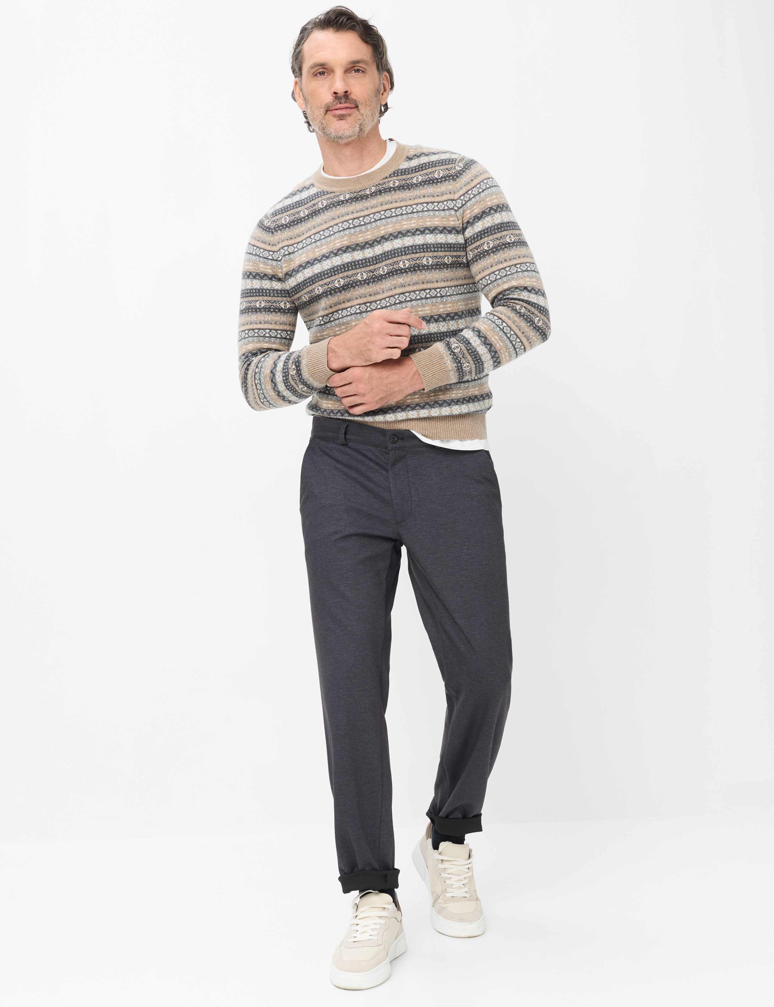 Heren Style THILO Donkergrijs Regular Fit Model outfit