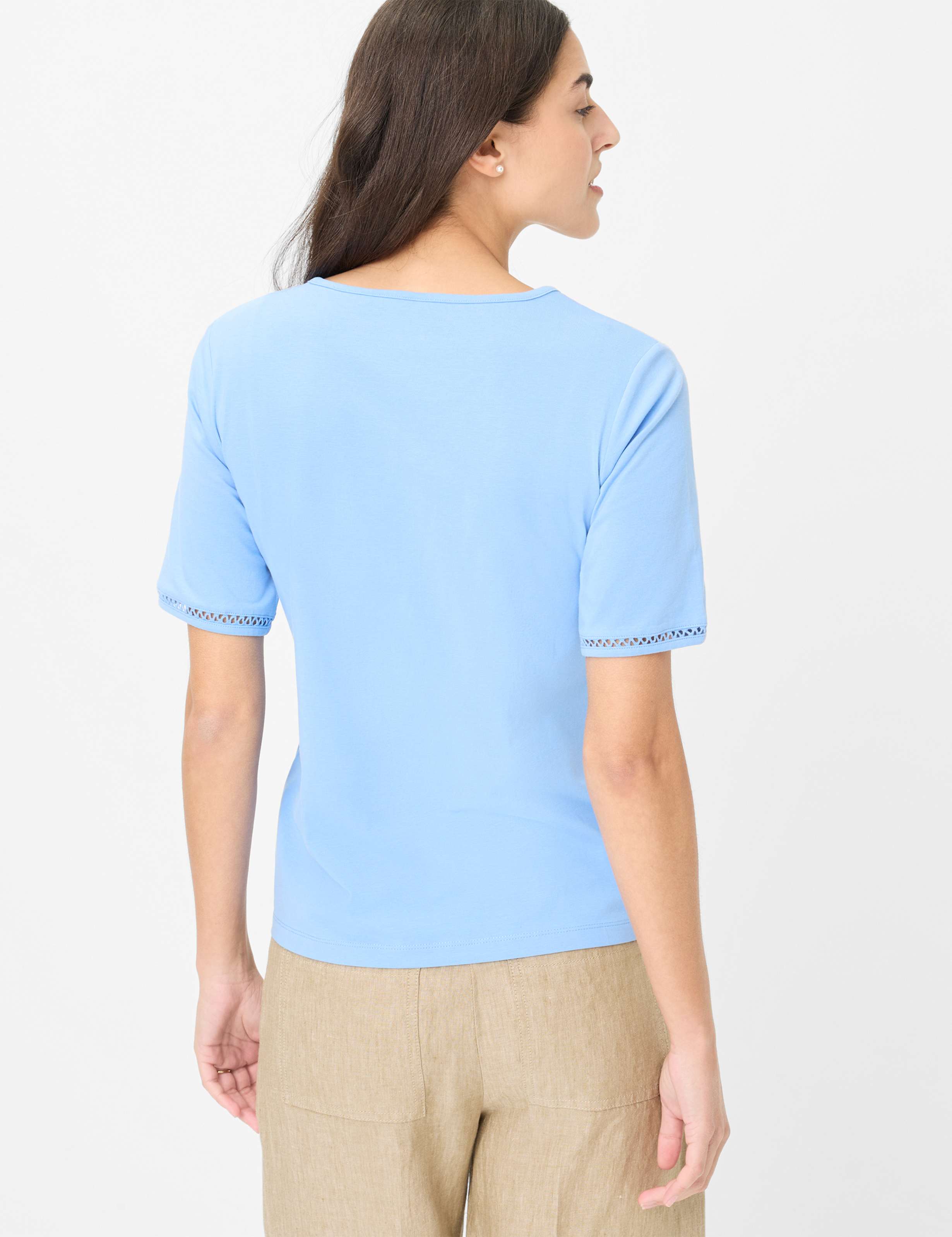 Dames Style CARINA Blauw  Model achterkant